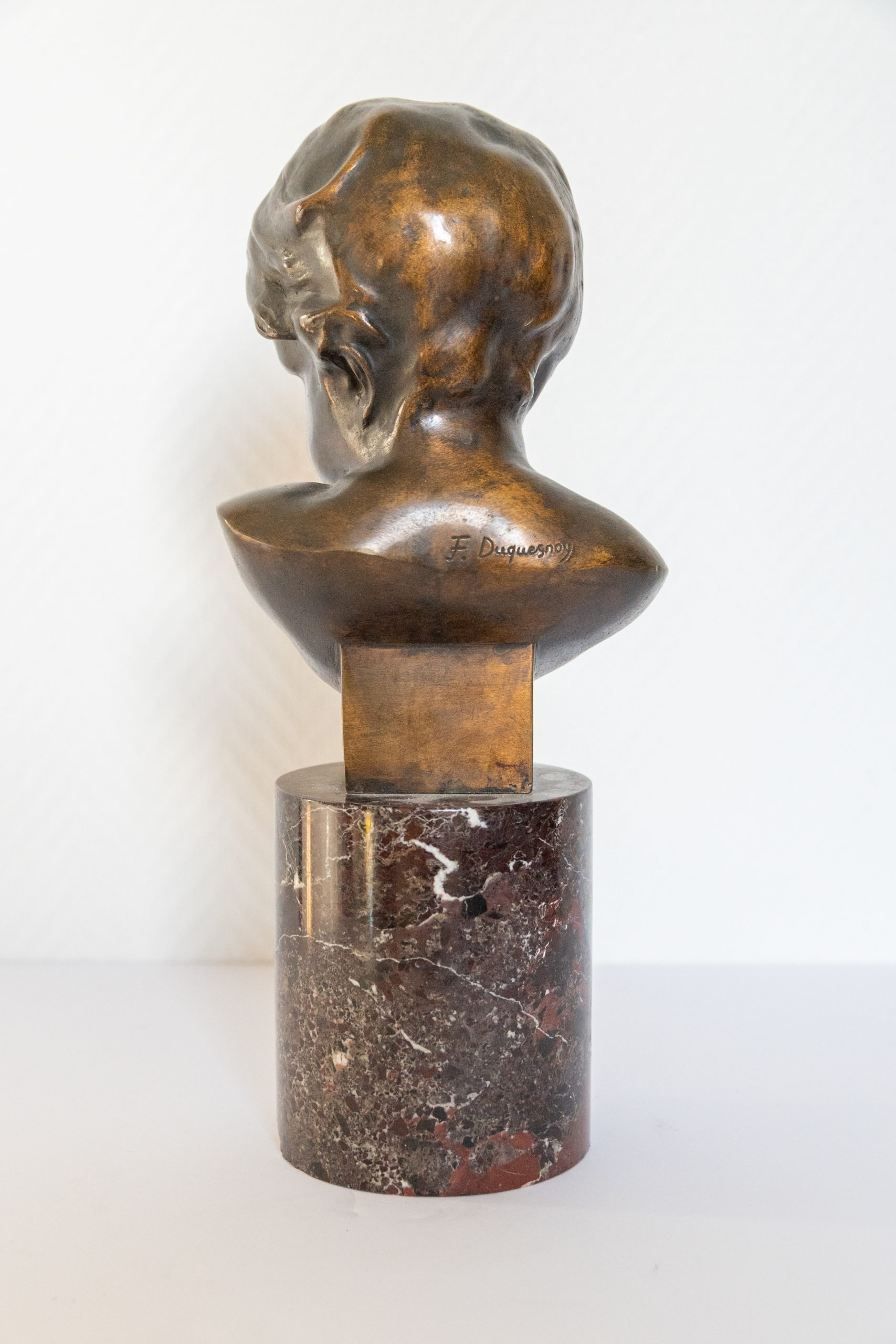 Buste-bronze-enfant-signé-Francois-duquesnoy-antiquité-bronze-aurore-morisse4