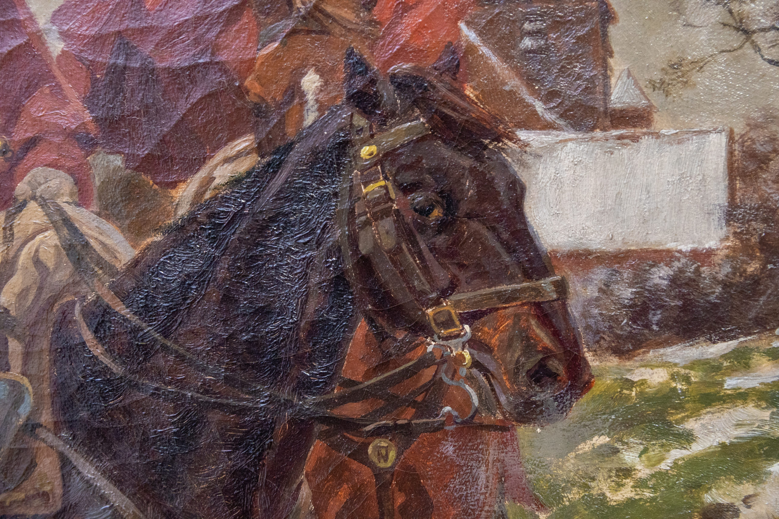 Louis-geens-1882-cavalier-cheval-rouge-huile-sur-toile-aurore-morisse-Antiquaire-affaire-conclue-liège-paris5-1