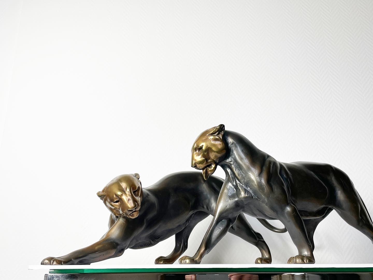 Lionne-guépard-bronze-animaux-patine-paire-art-deco-XXe-aurore-morisse-affaire-conclue16