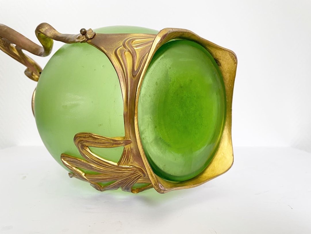 Vase-art-nouveau-autriche-dautzenberg-1900-verre-vert-bronze-aurore-morisse-verrerie-collection-liège-paris-antiquaire-antiquités-affaire-conclue10