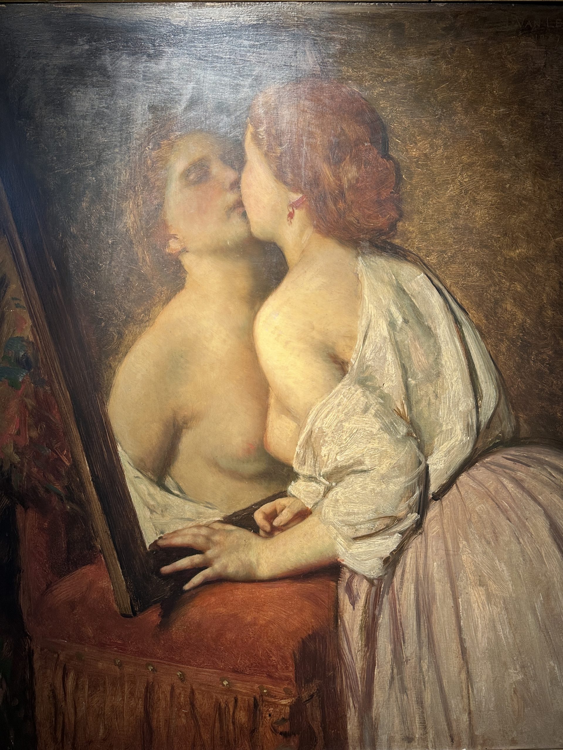 Joseph-Van-Lerius-ecole-begle-XIXe-romantisme-peinture-tableau-le-baiser-aurore-morisse-affaire-conclue-liege-paris-6
