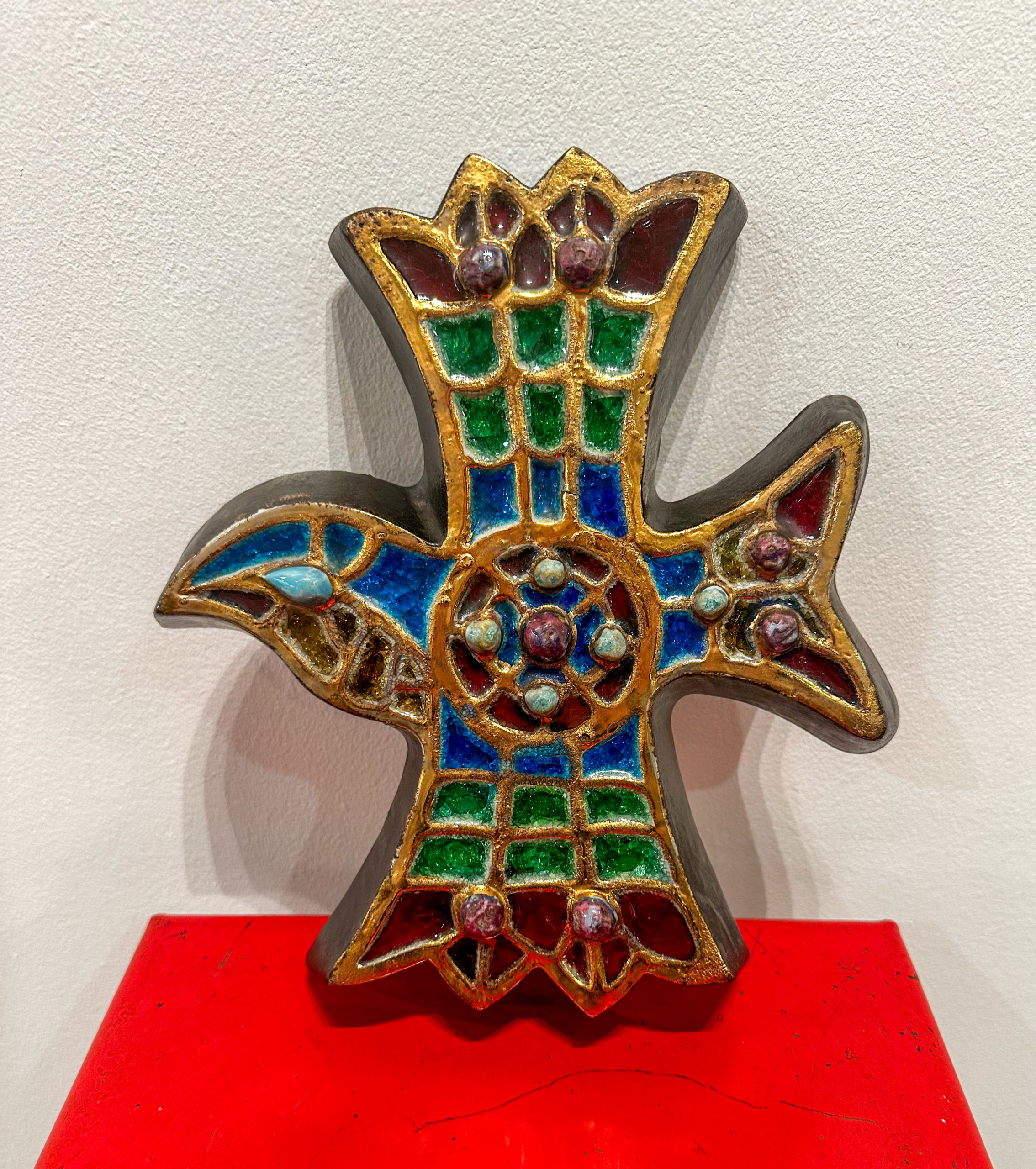 Sculpture• Oiseau en grès et émaux