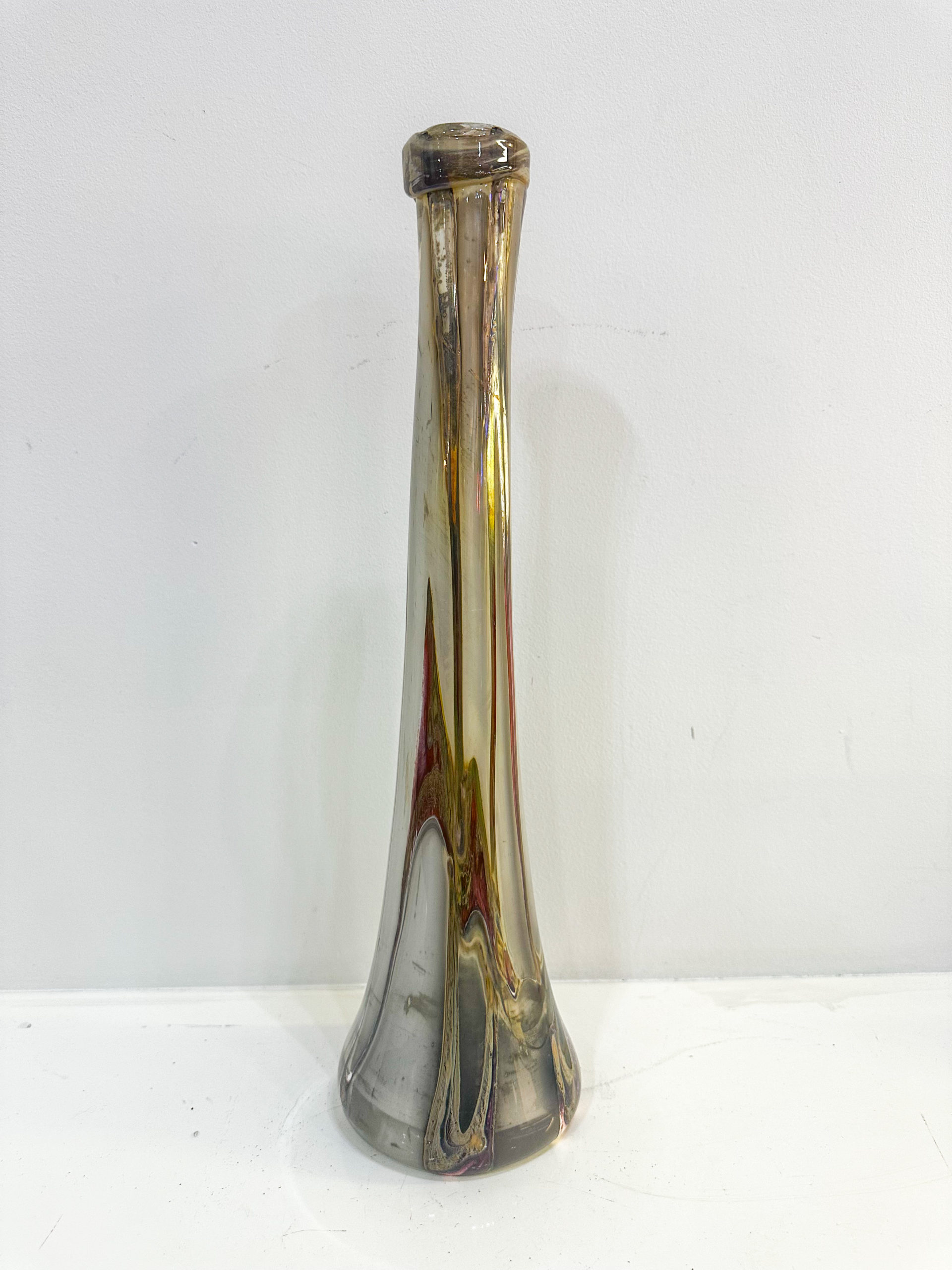 IMG_0320aurore morisse affaire conclue louis leloup verrerie vase allongeĢ deĢcoration val saint lambert lieĢge belgique 20e sieĢcle deĢcoration collectionneur occasion