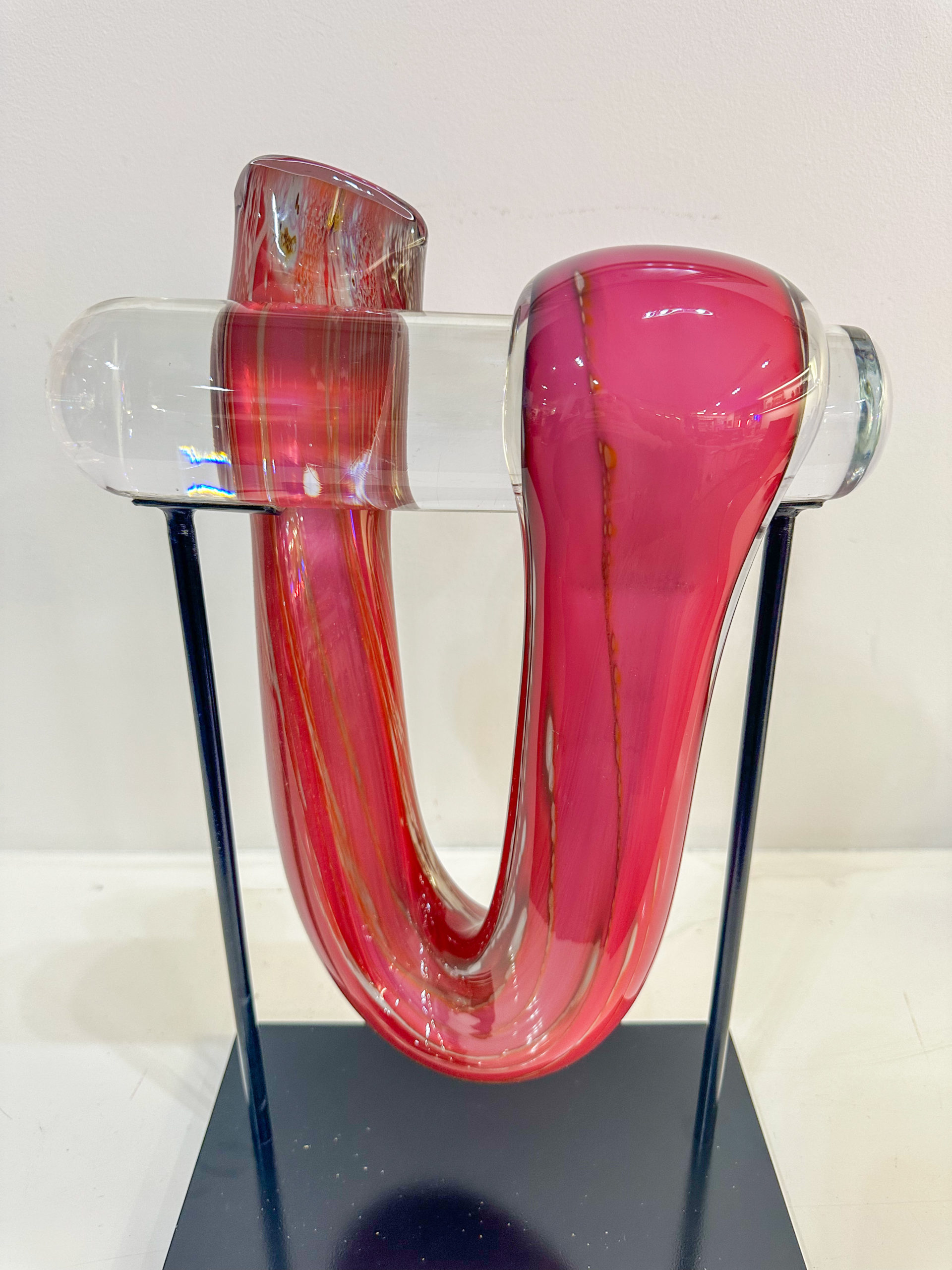 IMG_0351aurore morisse affaire conclue louis leloup verrerie sculpture rose présentoir décoration val saint lambert liège belgique 20e siècle décoration collectionneur occasion