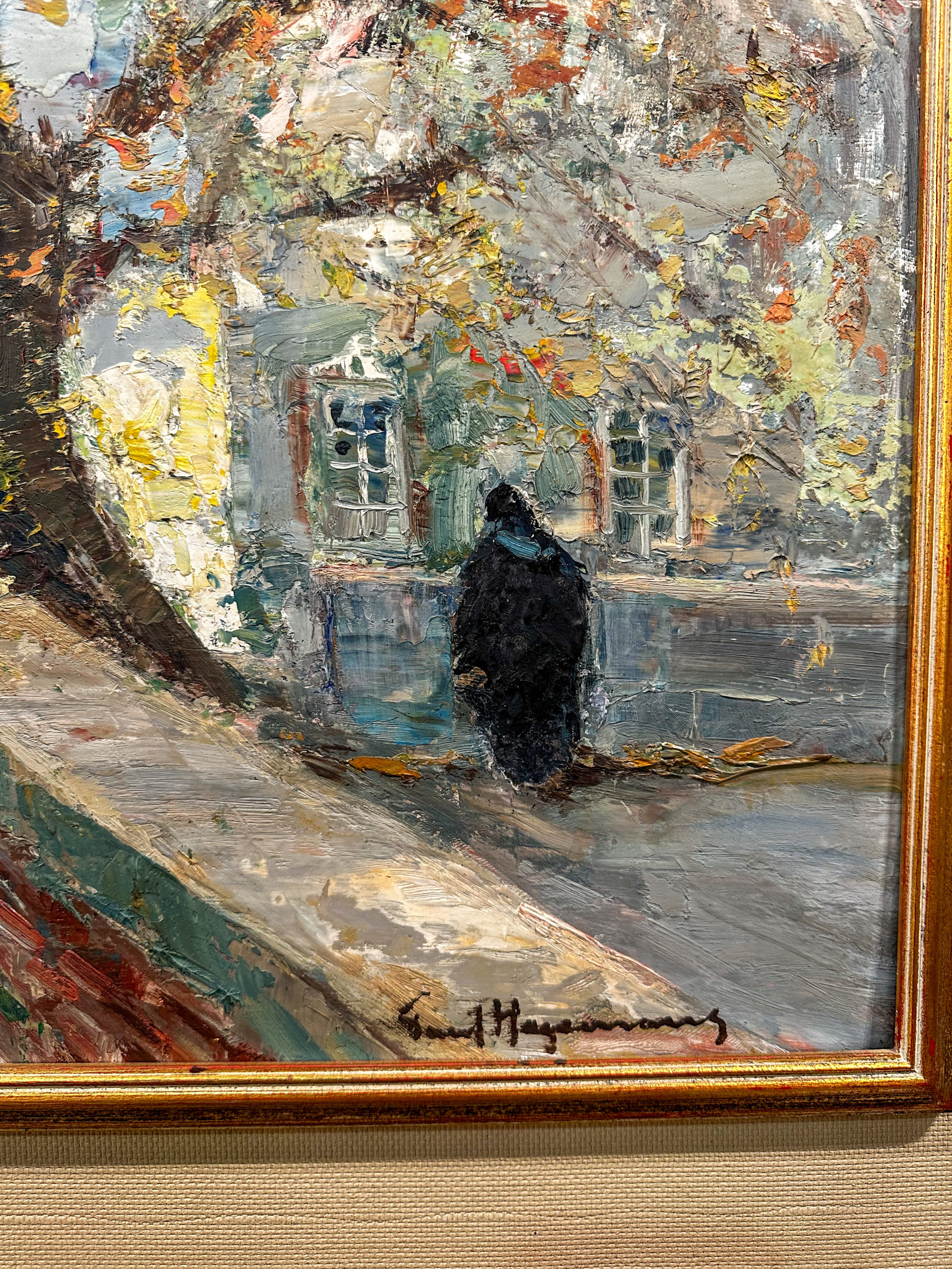 IMG_0857aurore morisse affaire conclue tableau paul hagemans belge 20e siècle impressioniste paysage art contemporain moderne collection belge