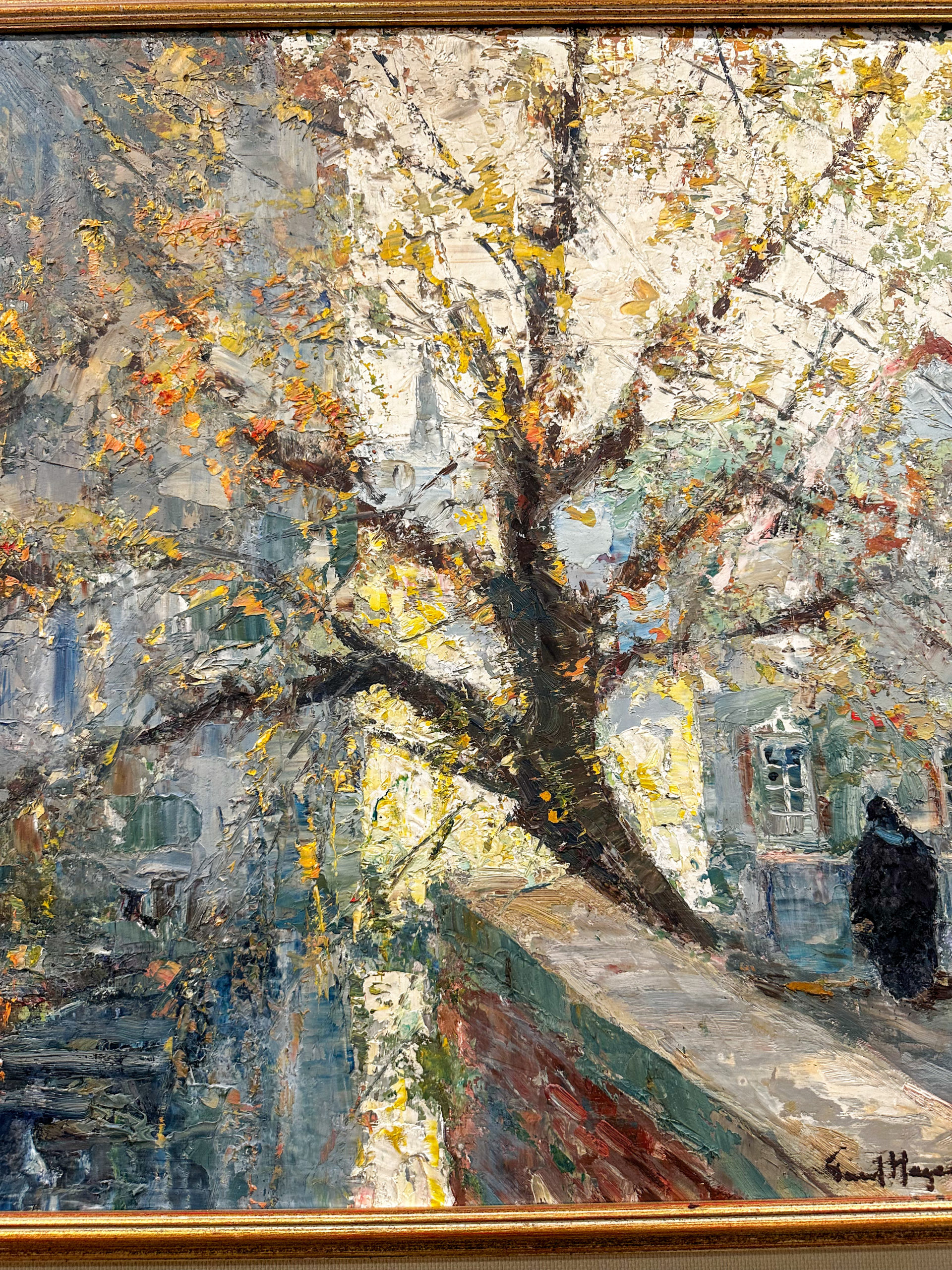 IMG_0858aurore morisse affaire conclue tableau paul hagemans belge 20e siècle impressioniste paysage art contemporain moderne collection belge