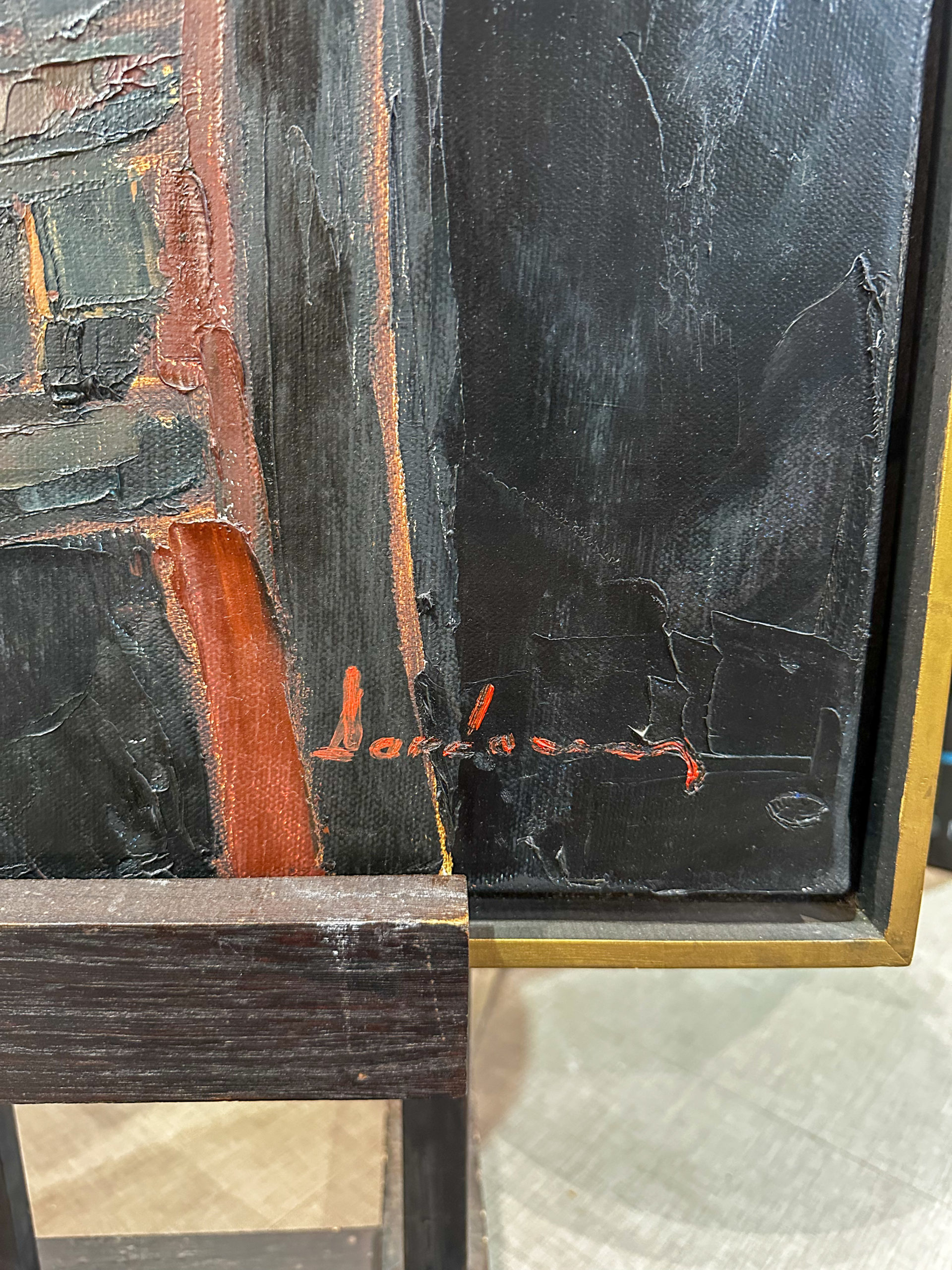 IMG_0868aurore morisse affaire conclue tableau milo dardenne coordonnier belge 20e siècle contemporain art moderne belge liège ardennes collection huile sur toile