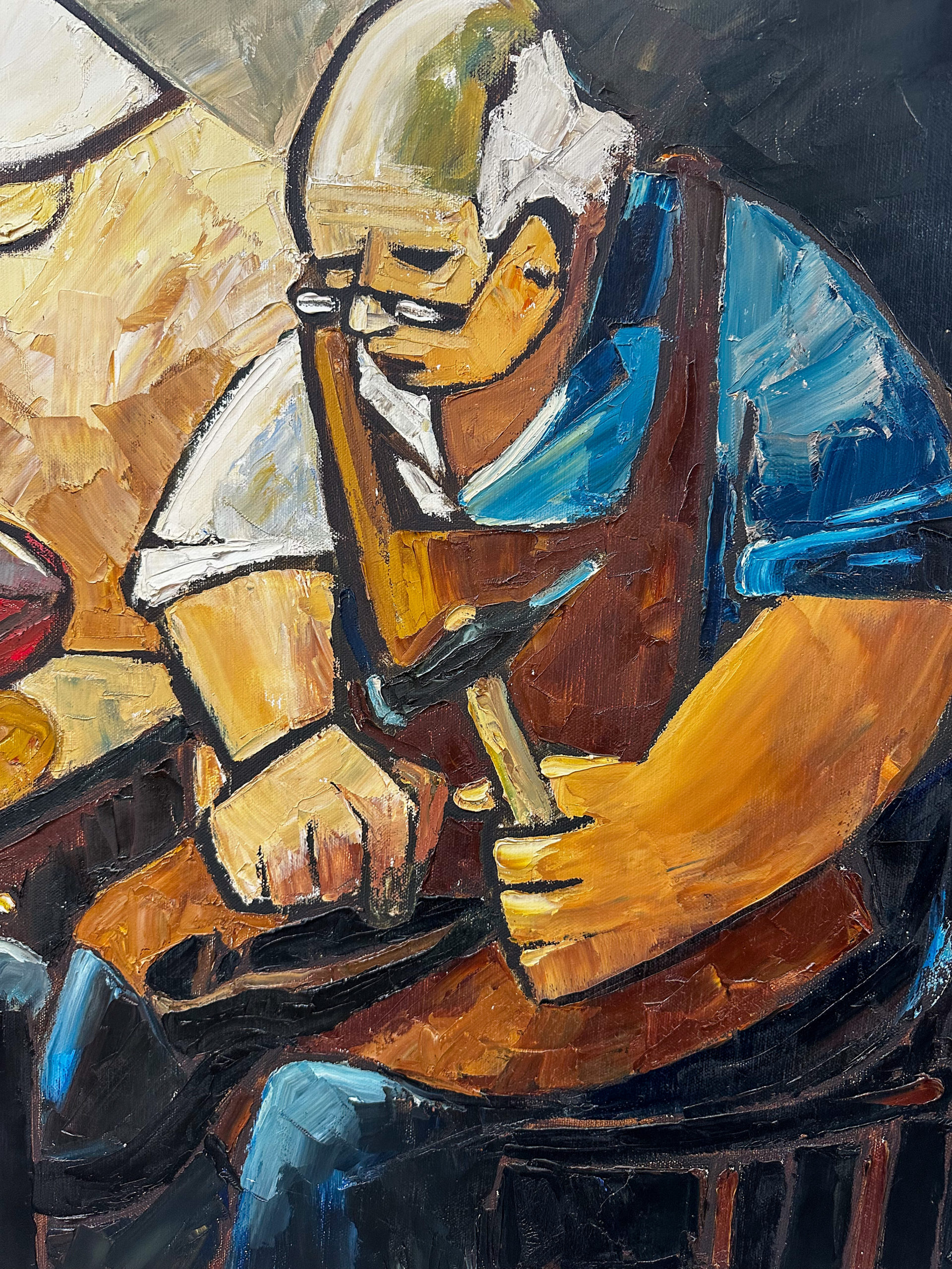 IMG_0870aurore morisse affaire conclue tableau milo dardenne coordonnier belge 20e siècle contemporain art moderne belge liège ardennes collection huile sur toile