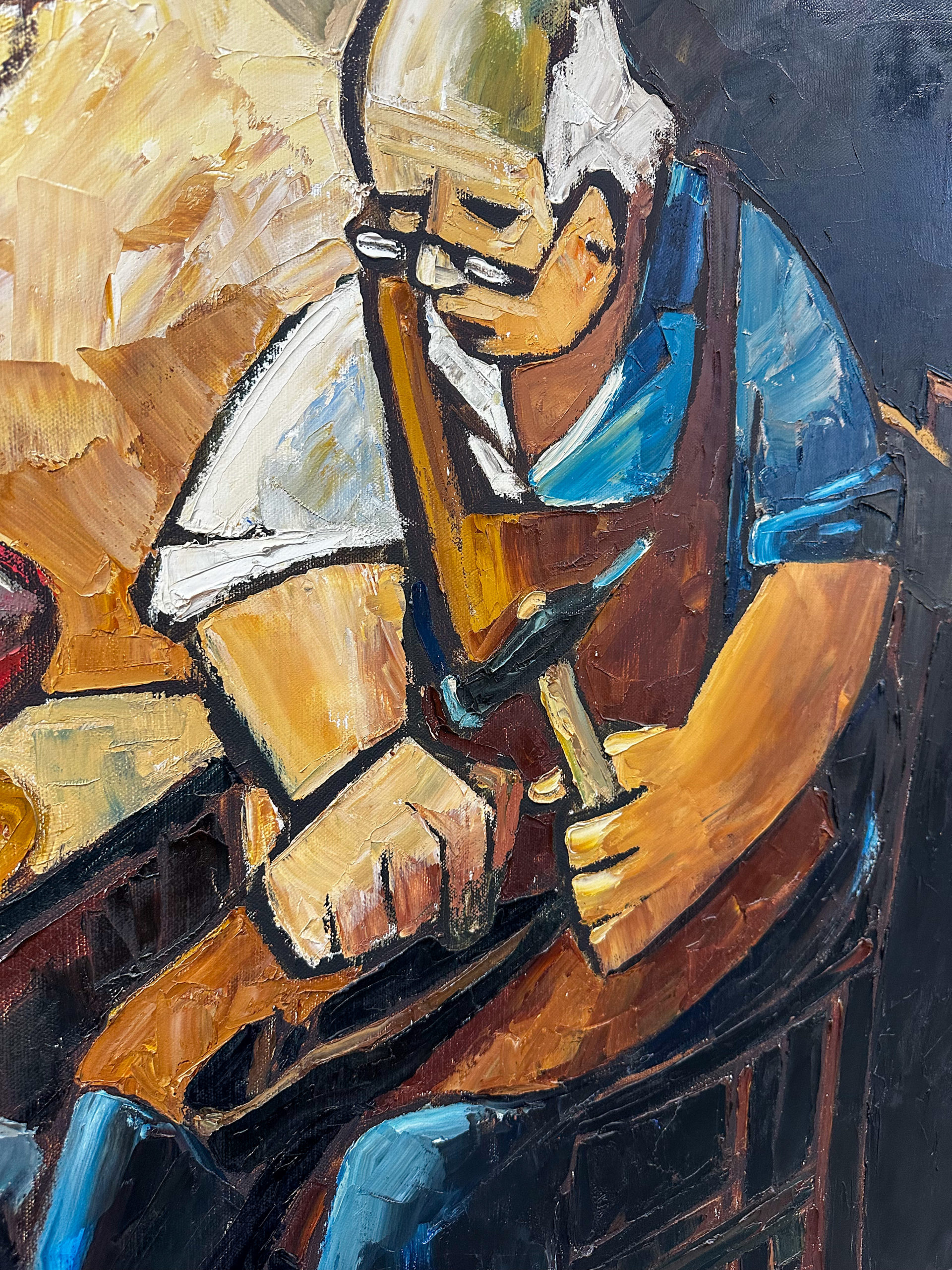 IMG_0871aurore morisse affaire conclue tableau milo dardenne coordonnier belge 20e siècle contemporain art moderne belge liège ardennes collection huile sur toile