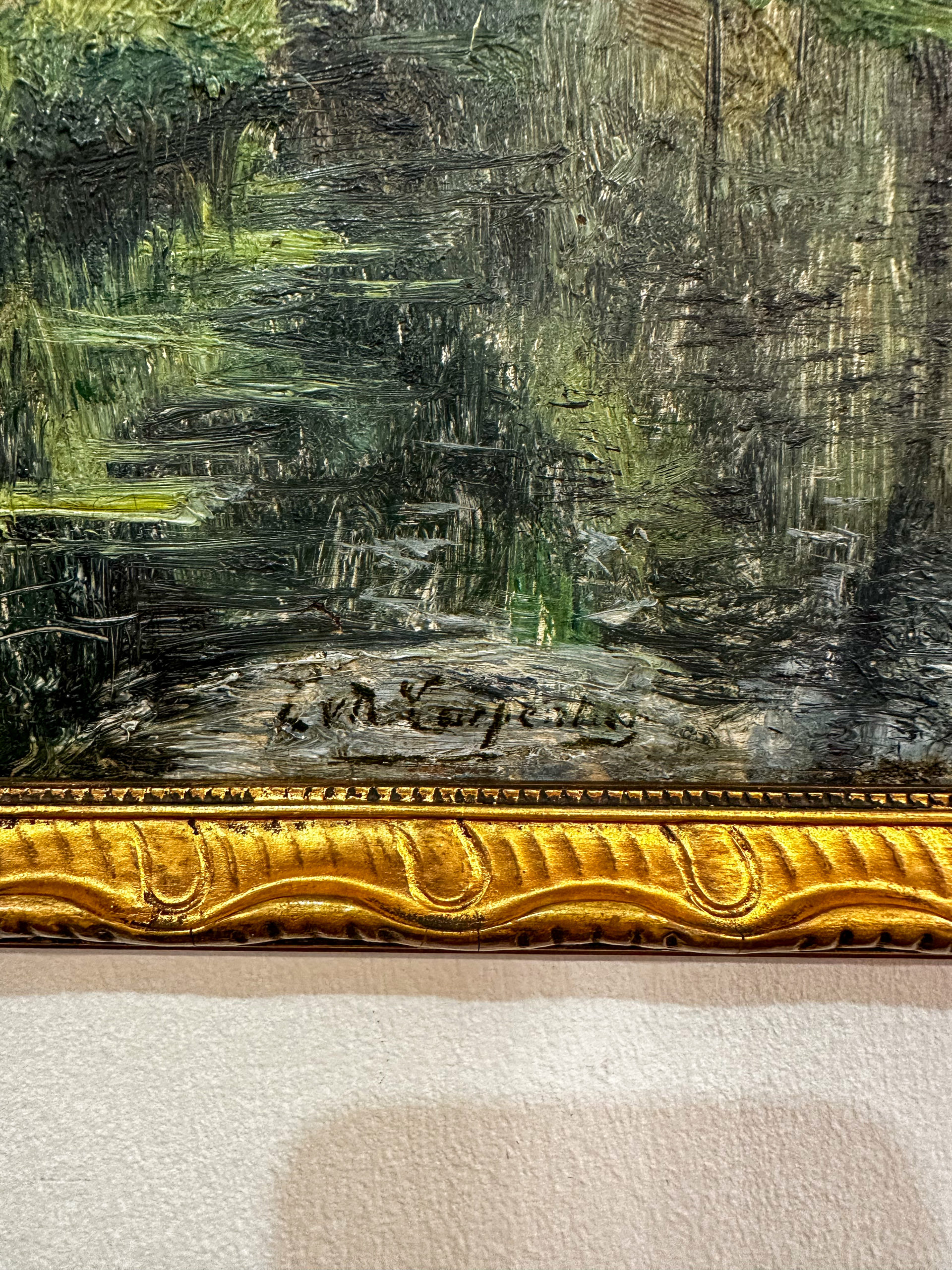 IMG_0878aurore morisse affaire conclue tableau evariste carpentier paysage impressionisme 20e siècle belge petit format collectionneur collection