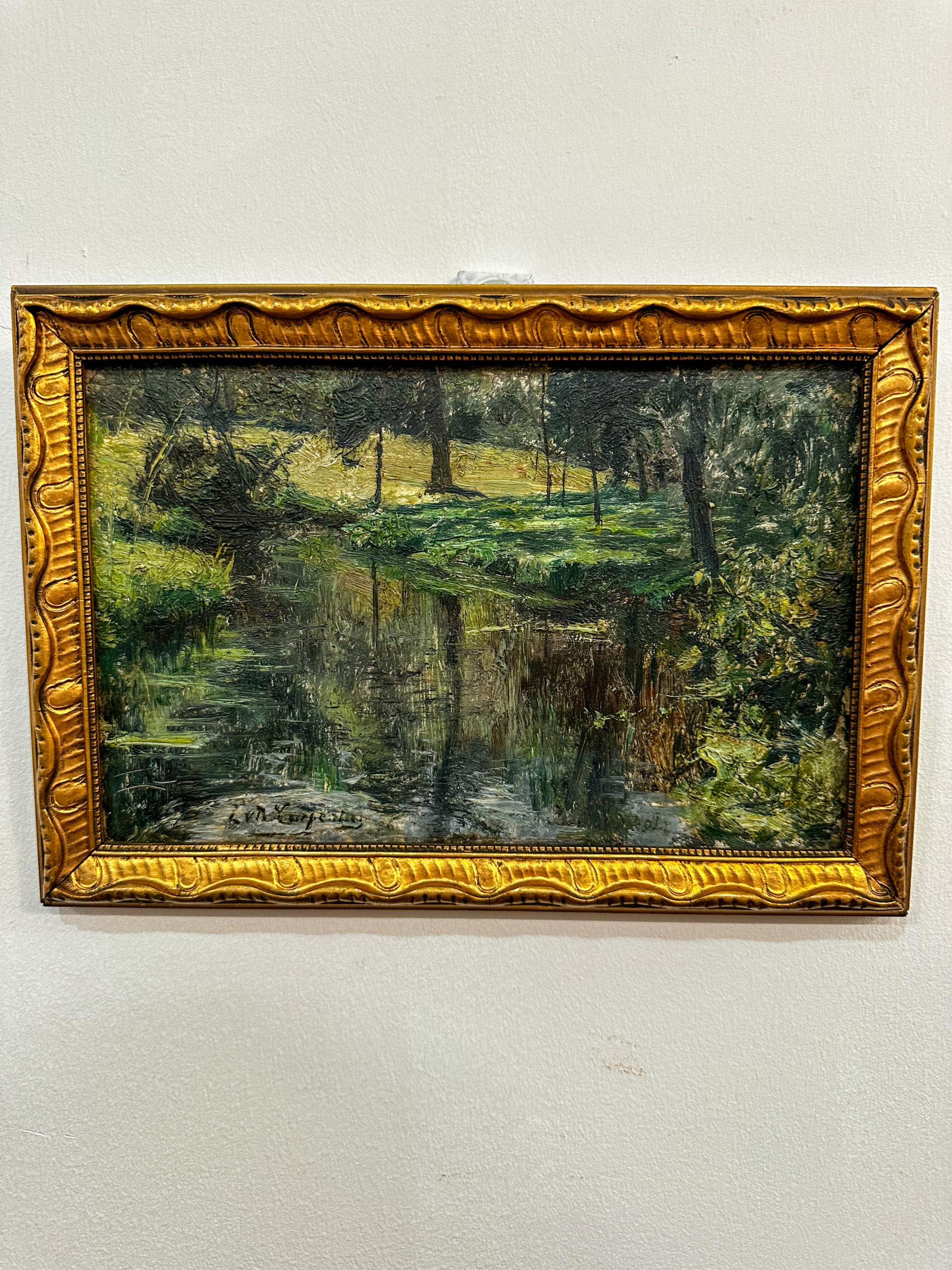 IMG_0879aurore morisse affaire conclue tableau evariste carpentier paysage impressionisme 20e siècle belge petit format collectionneur collection