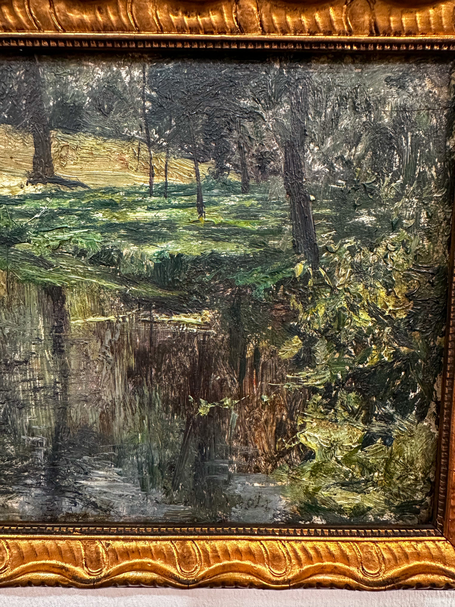 IMG_0880aurore morisse affaire conclue tableau evariste carpentier paysage impressionisme 20e siècle belge petit format collectionneur collection