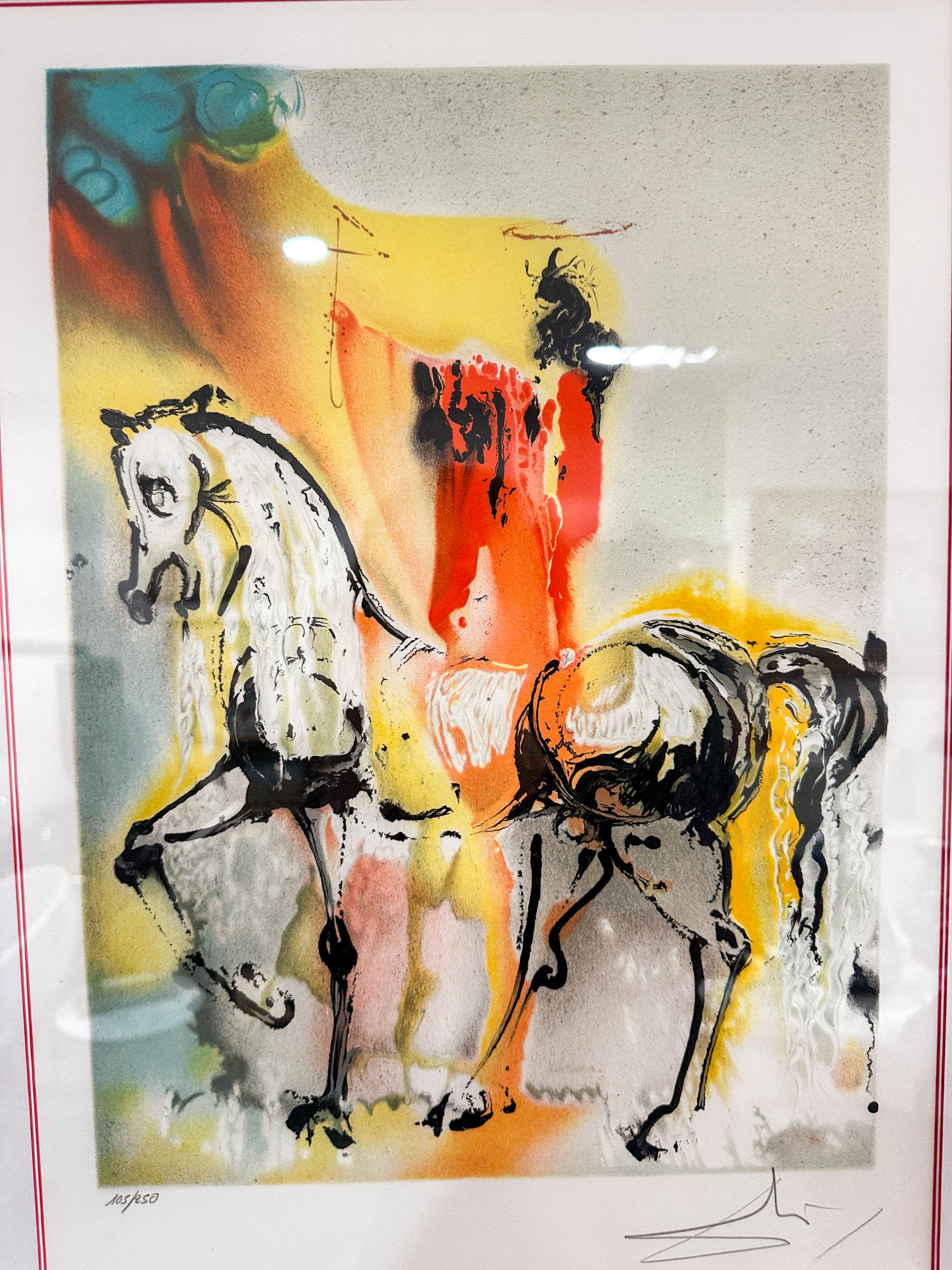 IMG_1115aurore morisse affaire conclue tableau lithographie salvador dali chevalier chrétien signé numéroté collection décoration investissement collectionneur