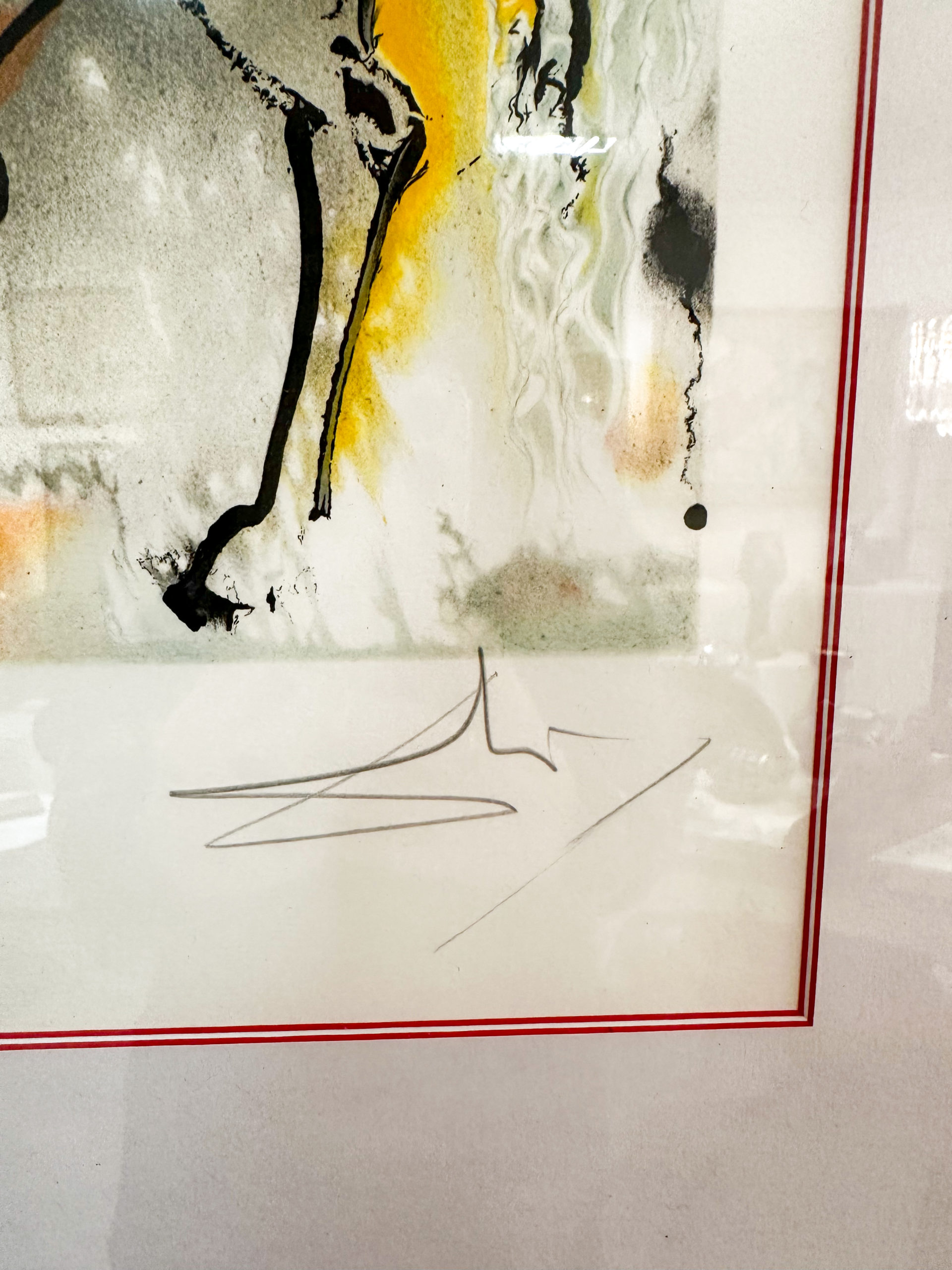 IMG_1116aurore morisse affaire conclue tableau lithographie salvador dali chevalier chrétien signé numéroté collection décoration investissement collectionneur