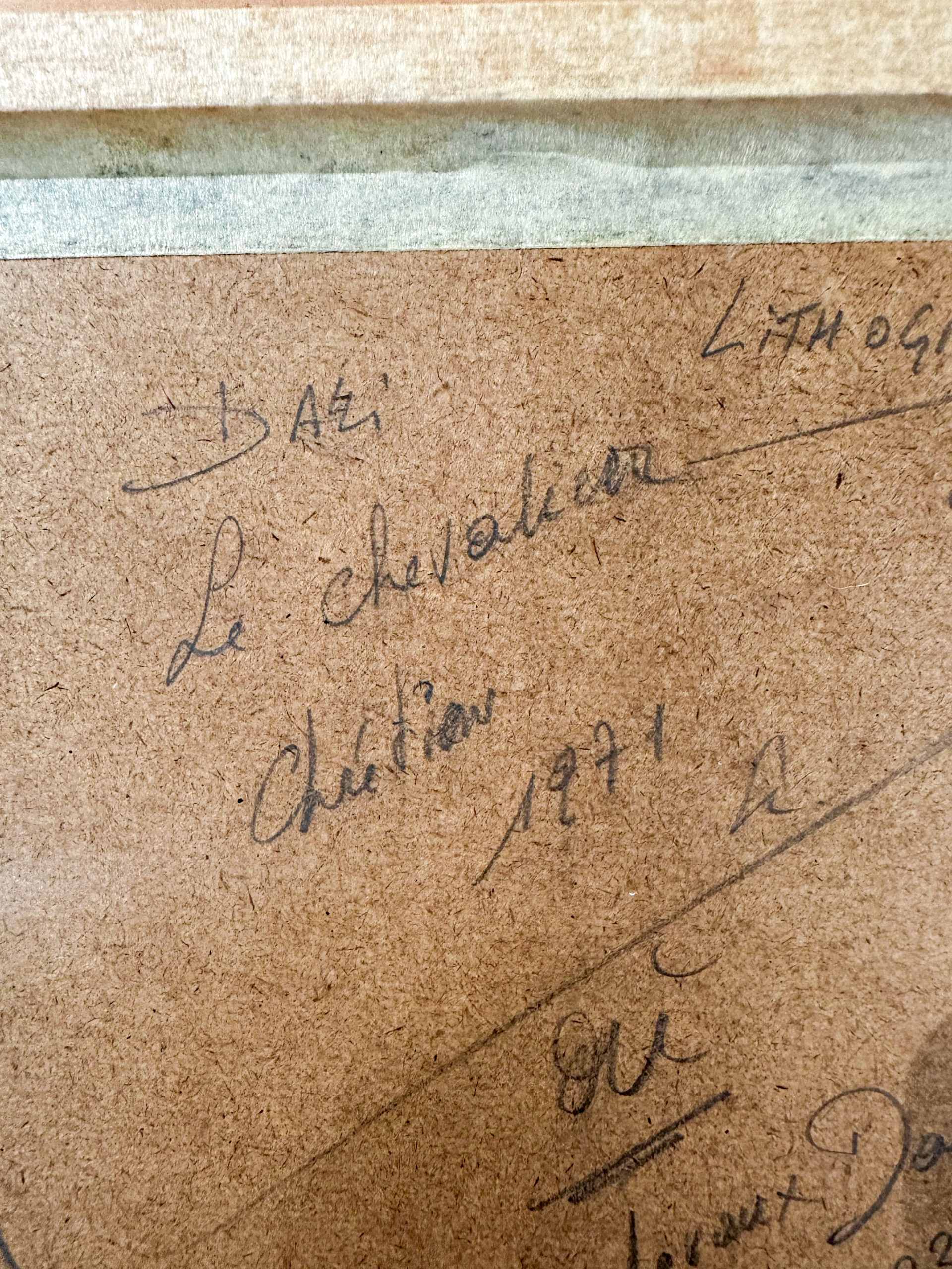 IMG_1119aurore morisse affaire conclue tableau lithographie salvador dali chevalier chrétien signé numéroté collection décoration investissement collectionneur