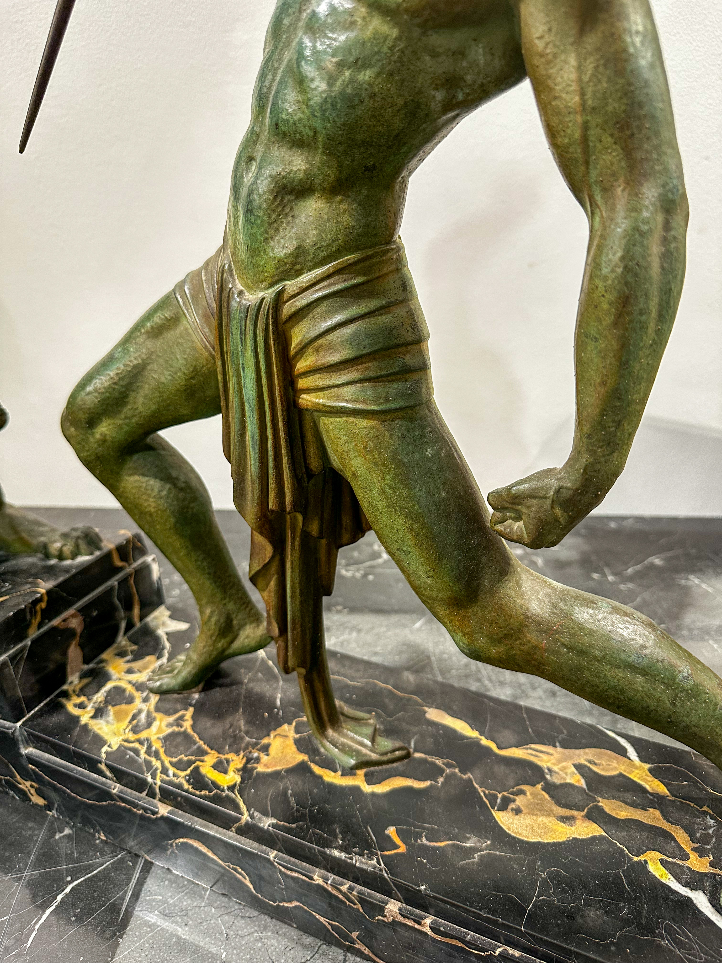 IMG_1145aurore morisse affaire conclue sculpture bronze chiparus art deco chasseur panthère années 30 20e siècle homme