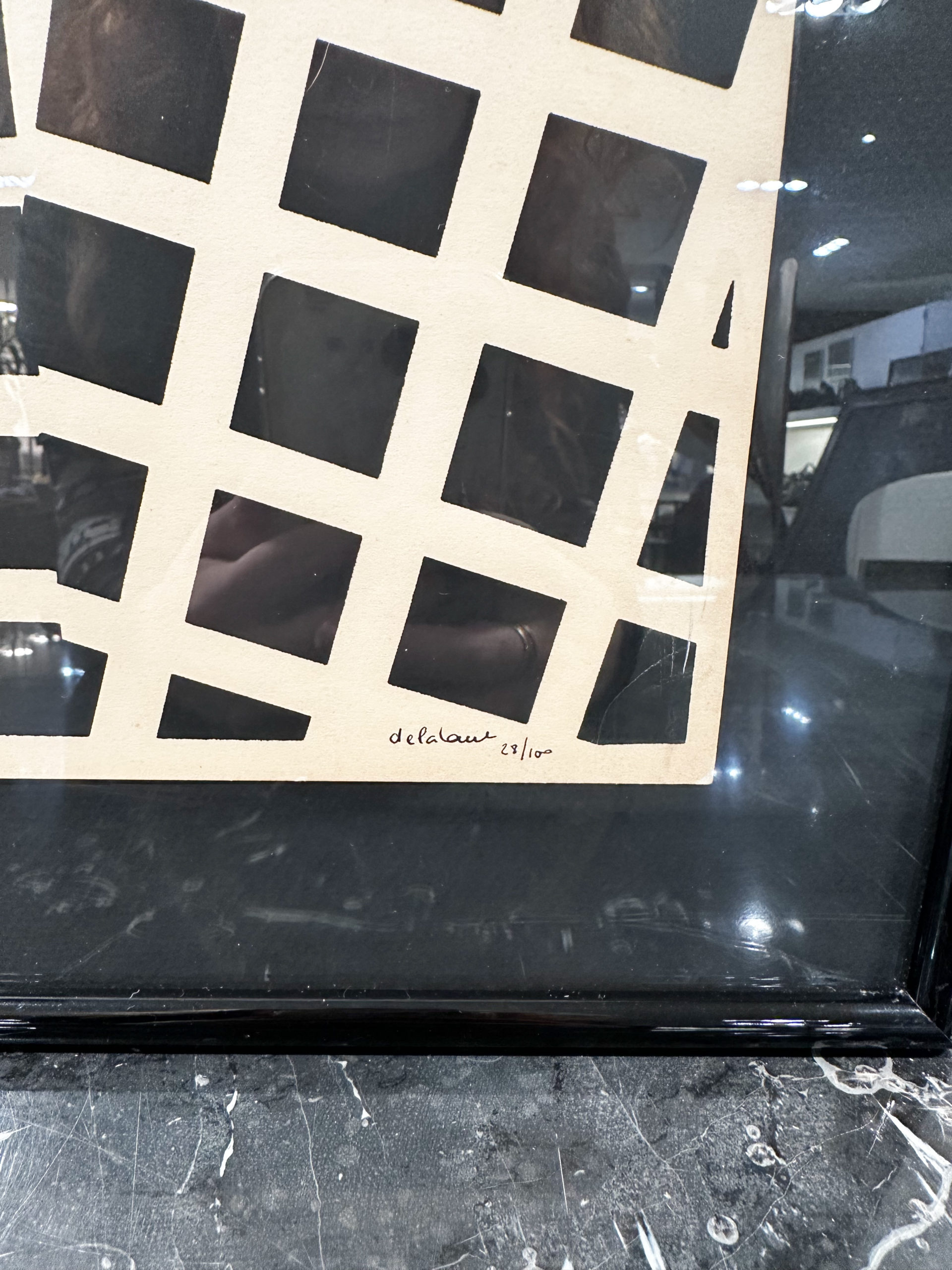 IMG_1172aurore morisse affaire conclue tableau jo delahaut belge abstrait abstraction lithographie signée numérotée collection collectionneur art contemporain moderne