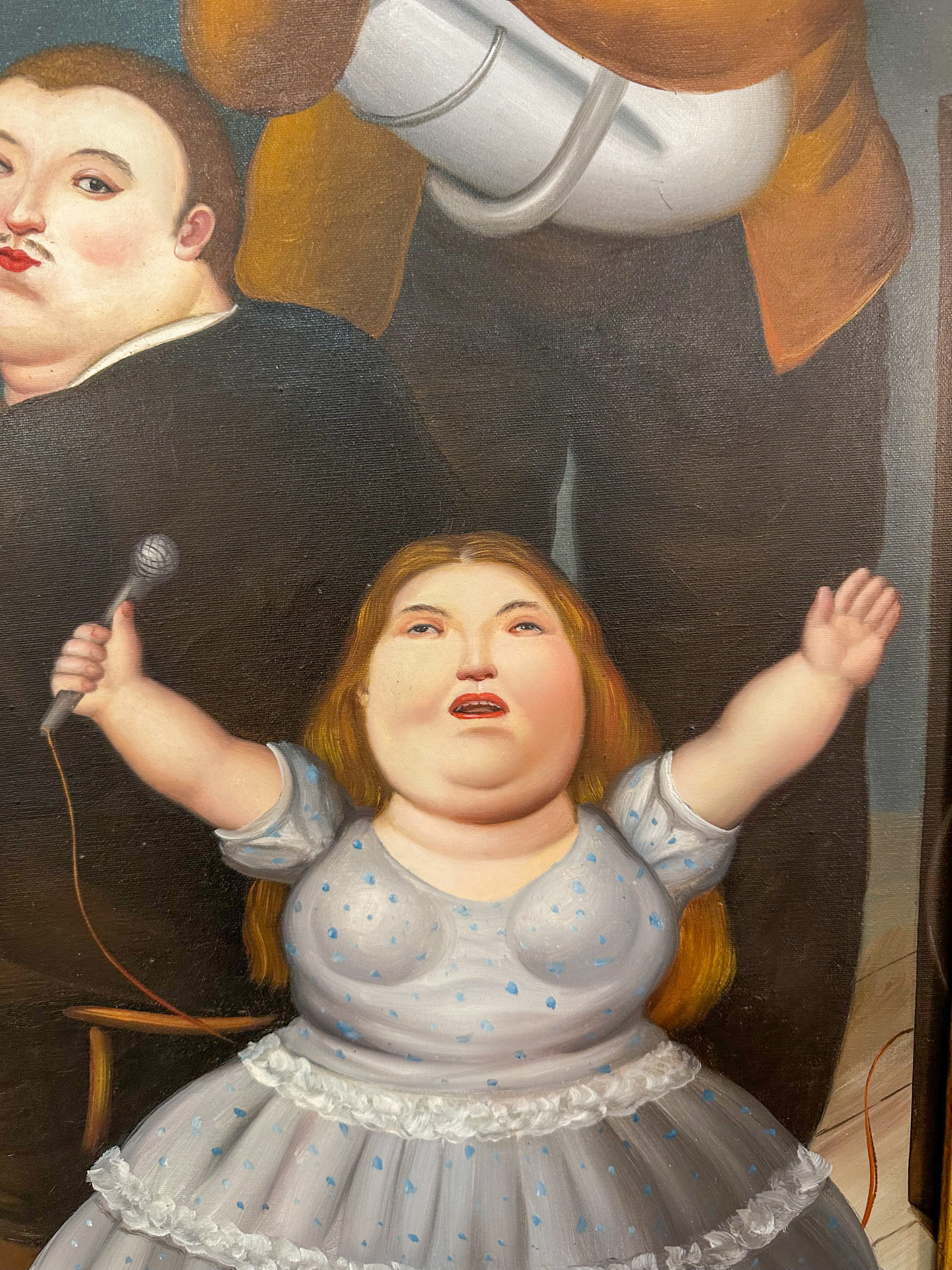 IMG_1181aurore morisse affaire conclue tableau botero inspiration décoration musique orchestre scène de genre 20e siècle art contemporain moderne décoration