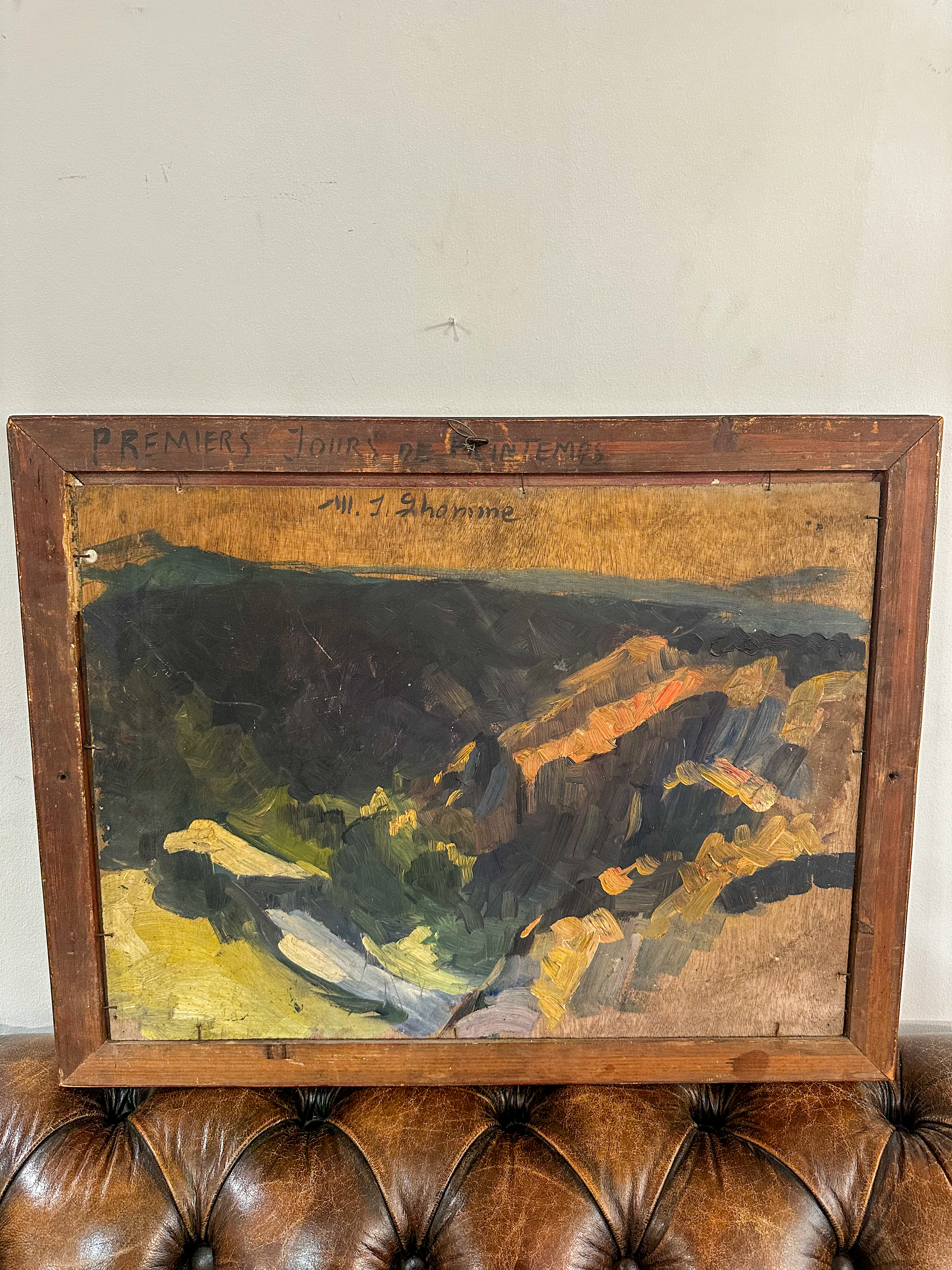 IMG_1196aurore morisse affaire conclue tableau paysage impressionisme modeste jean lhomme peintre belge liège liégeois 20e siècle 19e décoration collection collectionneur