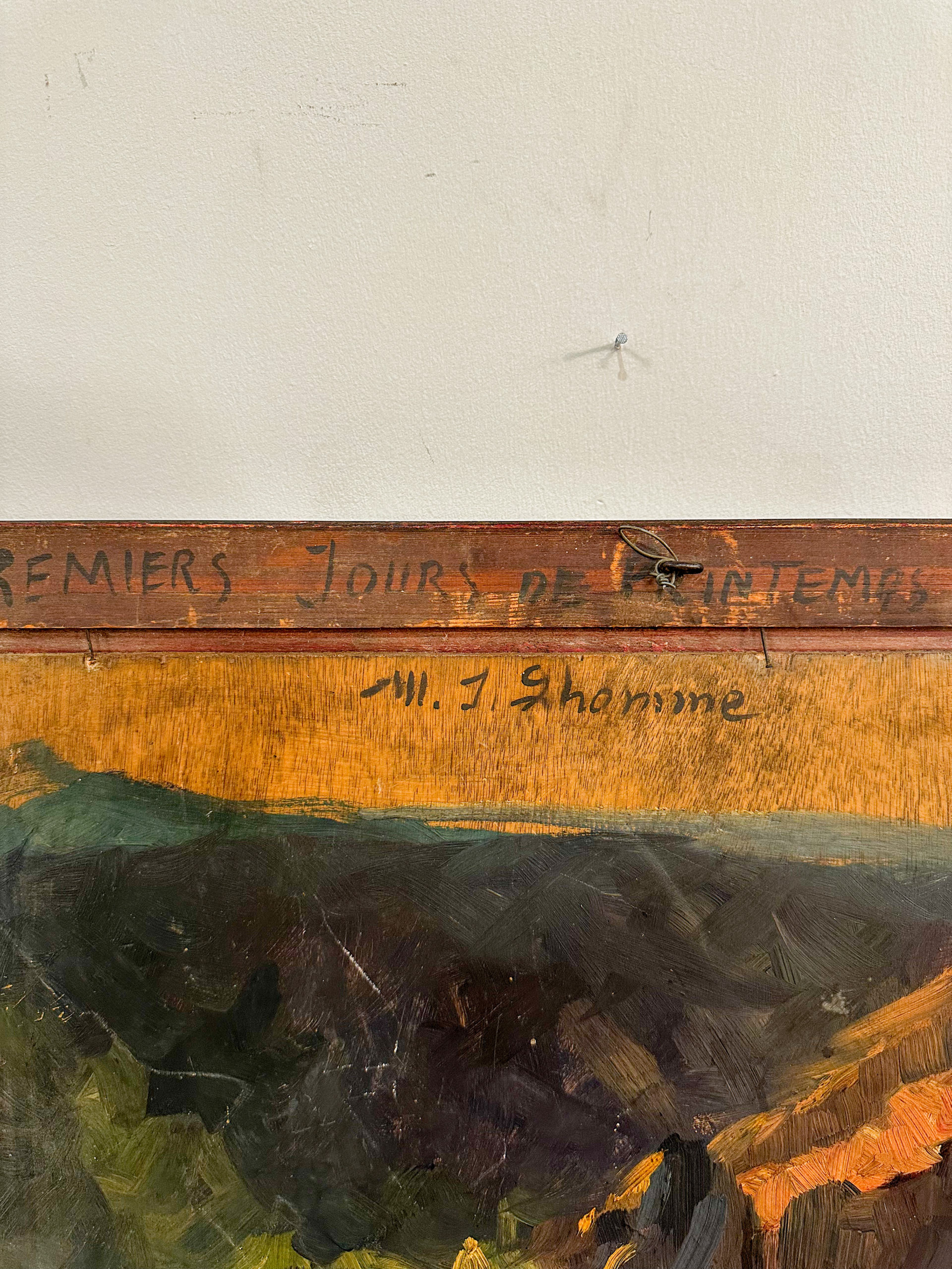 IMG_1197aurore morisse affaire conclue tableau paysage impressionisme modeste jean lhomme peintre belge liège liégeois 20e siècle 19e décoration collection collectionneur