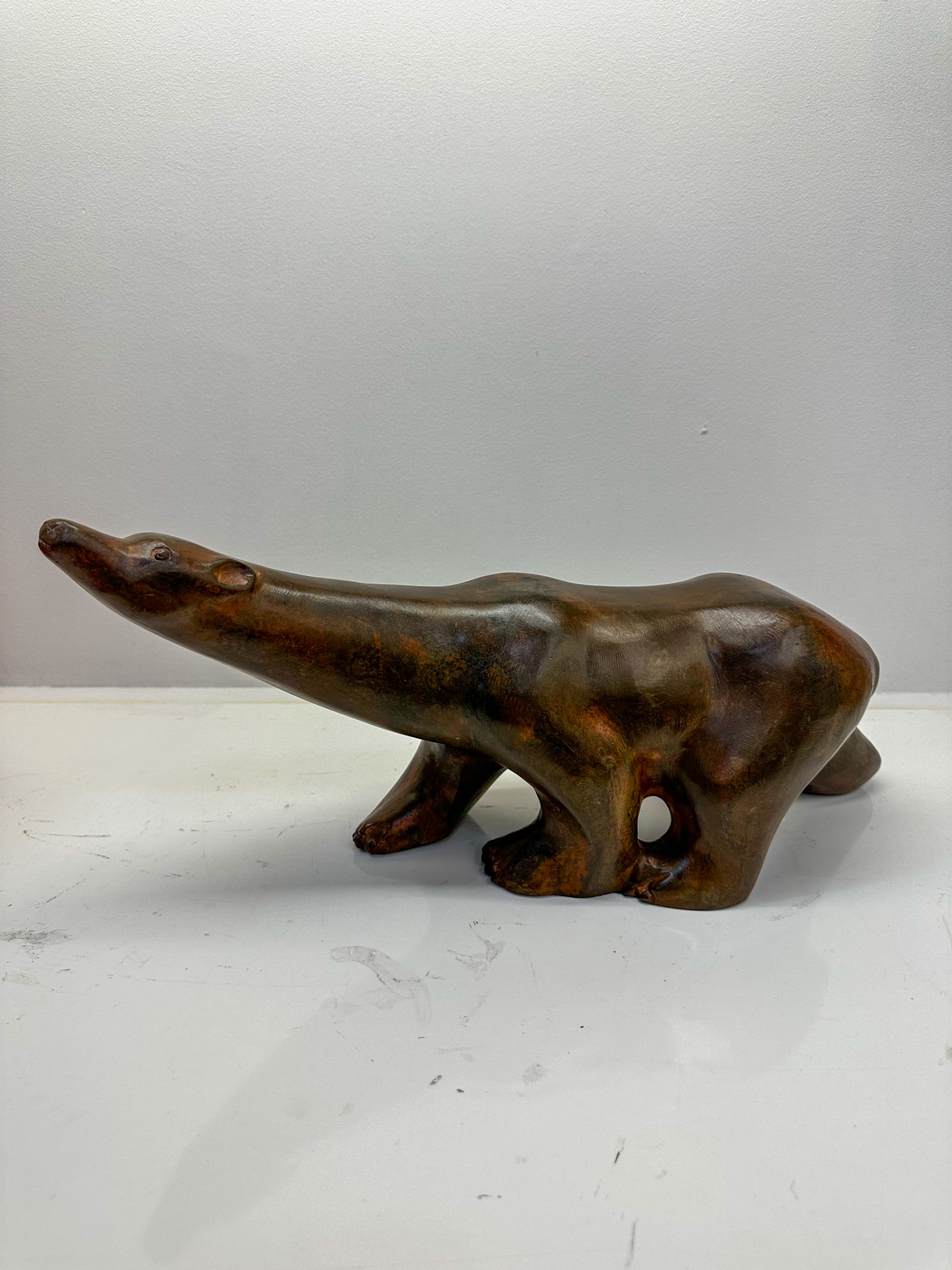 IMG_7808aurore-morisse-affaire-conclue-sculpture-bronze-ours-polaire-pierre-chenet-pompon-contemporain-20e-siècle-patine-collectionneur-animal-banquise-moyen-format-investissement