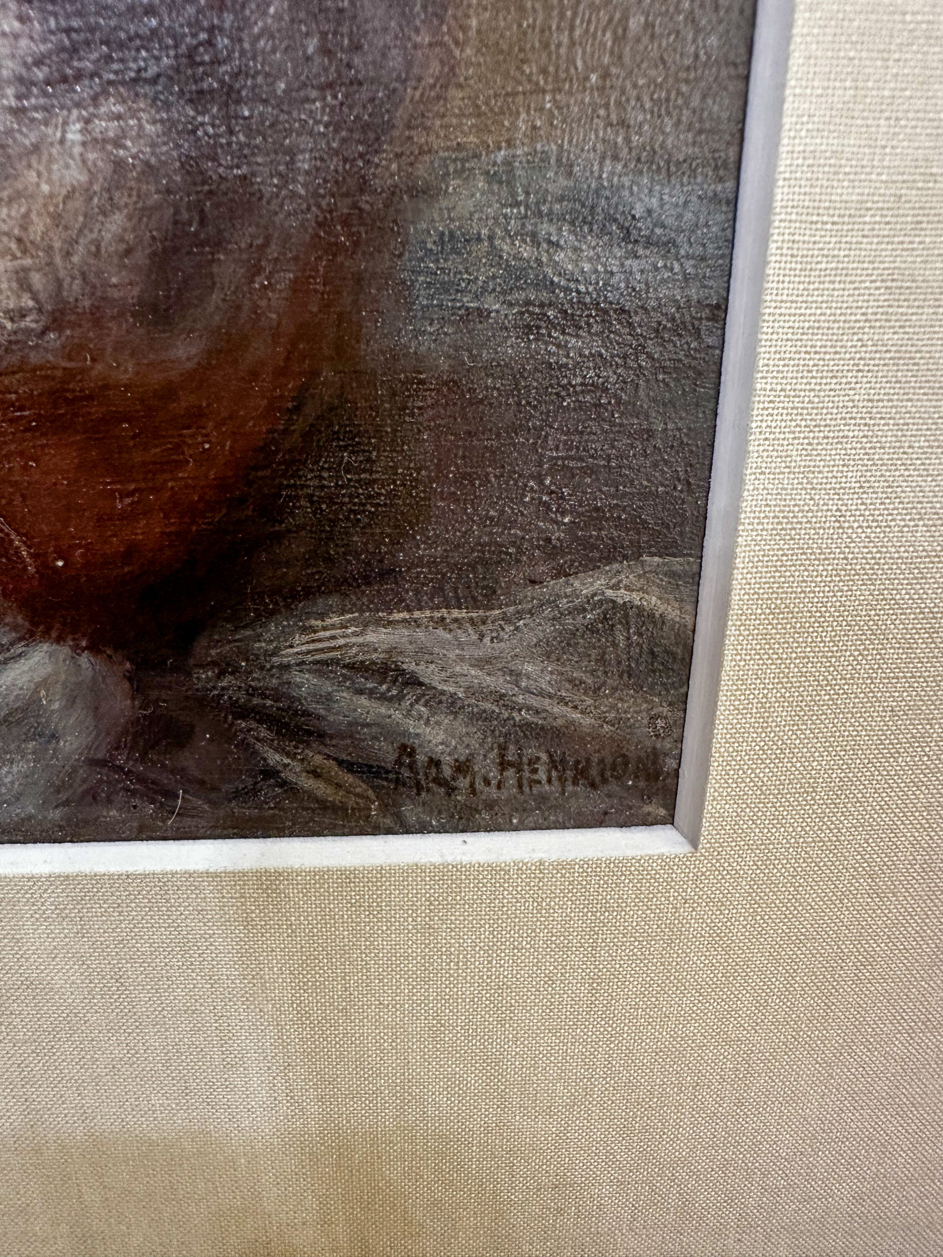 IMG_8121aurore-morisse-affaire-conclue-tableau-armand-henrion-pierrot-autoportrait-belge-20e-siècle-huile-sur-toile-investissement-collectionneur-réalisme-petit-format