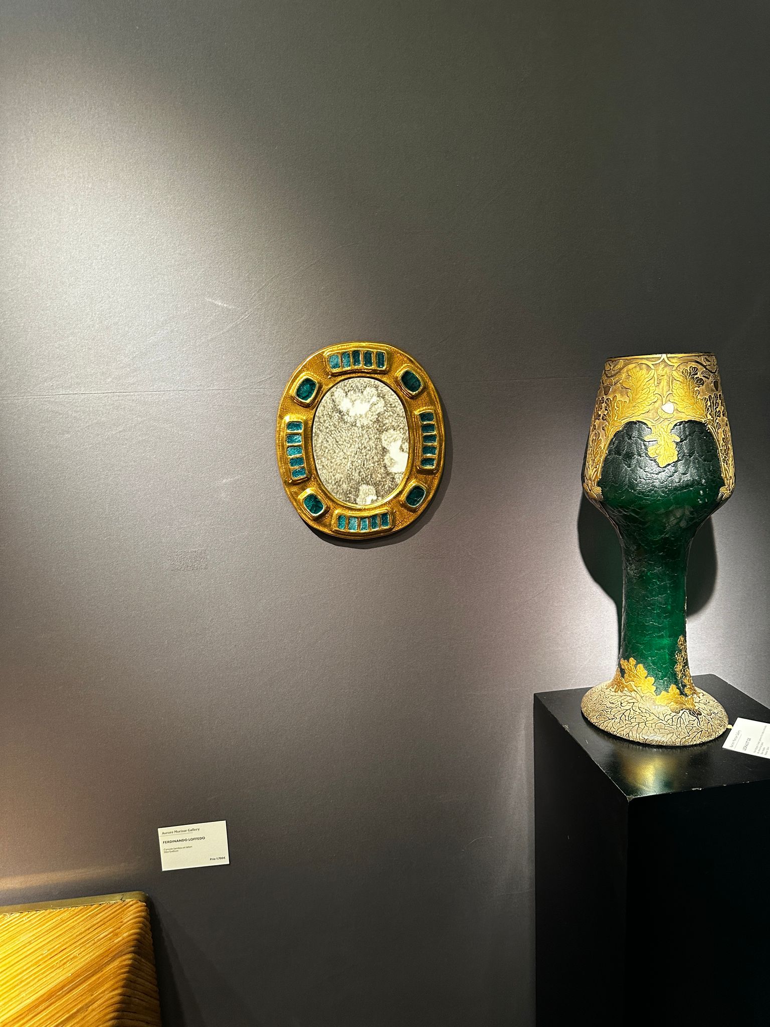 PHOTO-2025-03-27-09-05-28aurore-morisse-affaire-conclue-miroir-mithé-espelt-céramique-email-doré-décoration-investissement-collectionneur-mérida-vert-bleu-petit-format