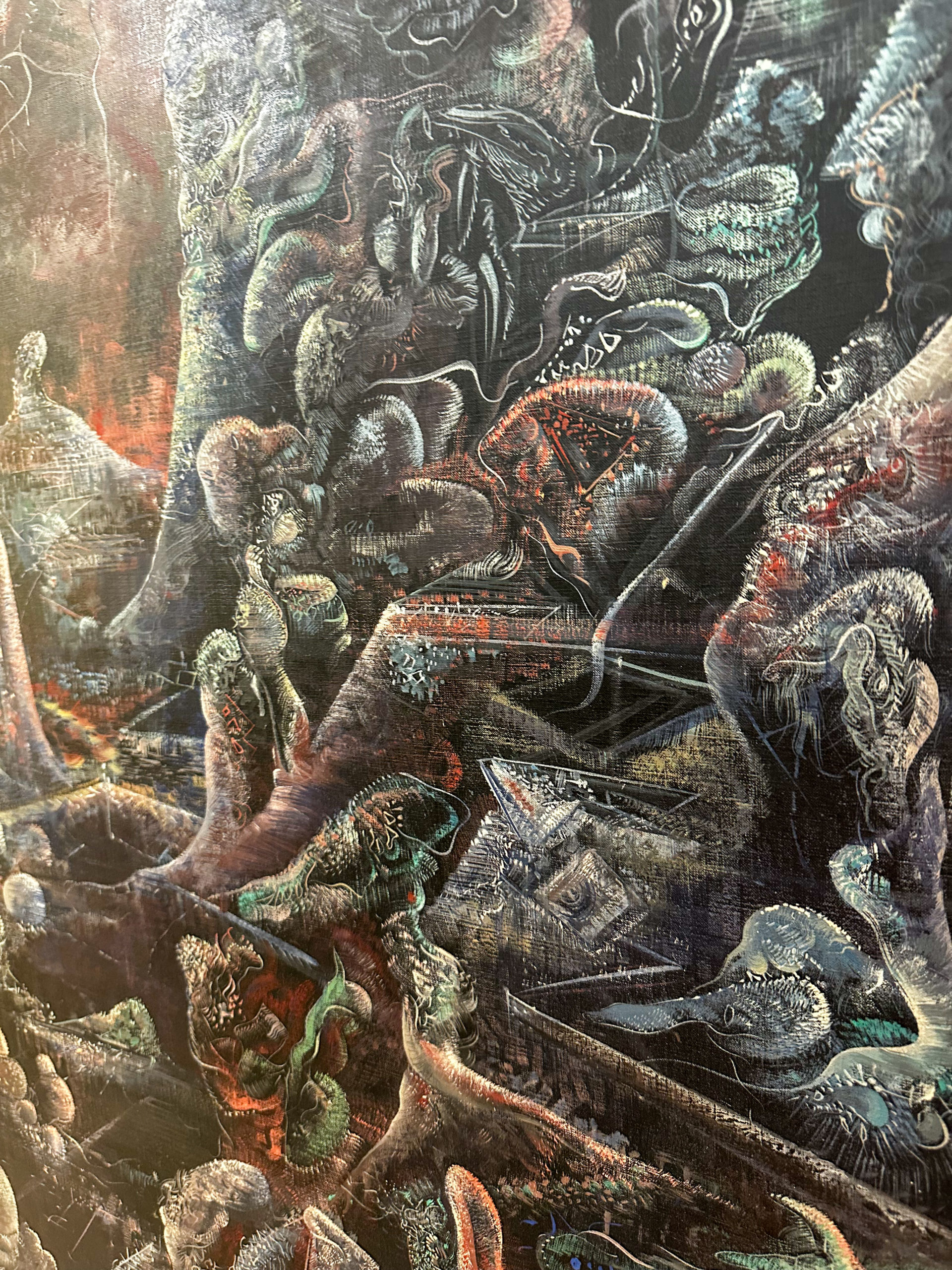 IMG_8989aurore-morisse-affaire-conclue-tableau-marc-janson-france-fantastique-voix-des-sources-peinture-huile-sur-toile-collection-uhoda-art-moderne-20e-siècle-collectionneur-investissement
