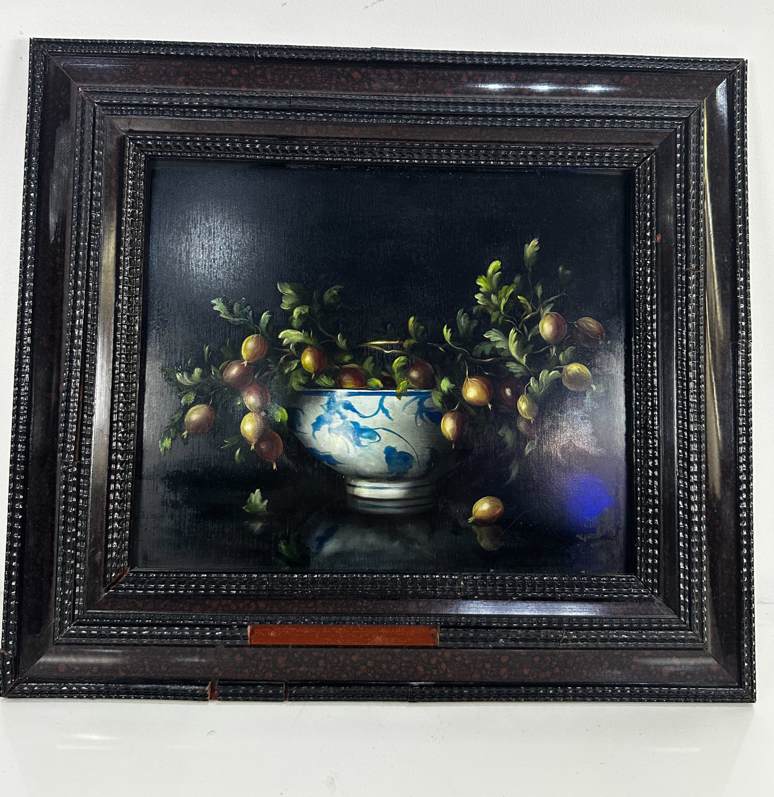 IMG_9189aurore morisse affaire conclue tableau dresse nature morte peinture huile cadre 20e siècle hollandais occasion collectioneur décoration