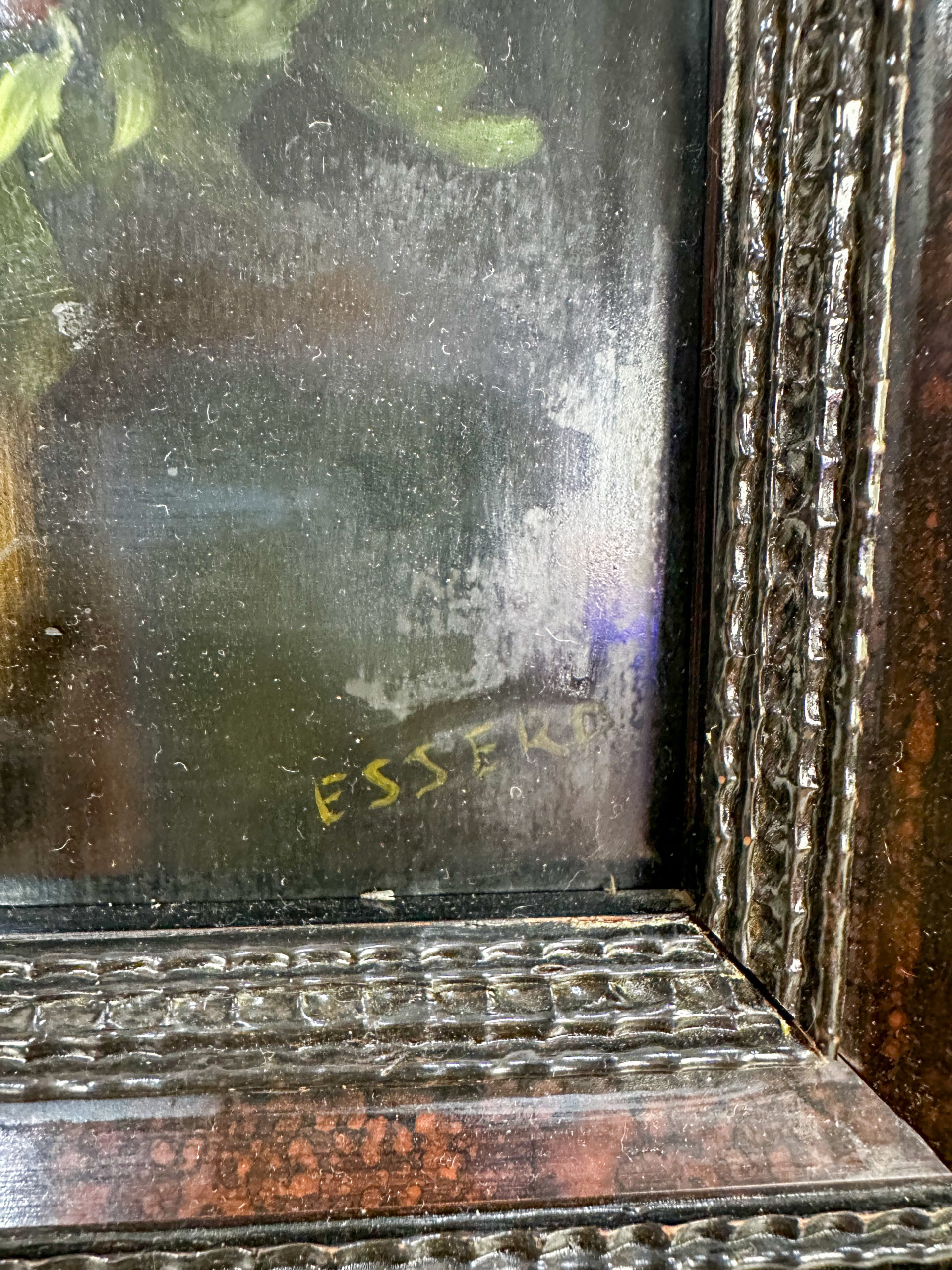 IMG_9190aurore morisse affaire conclue tableau dresse nature morte peinture huile cadre 20e siècle hollandais occasion collectioneur décoration