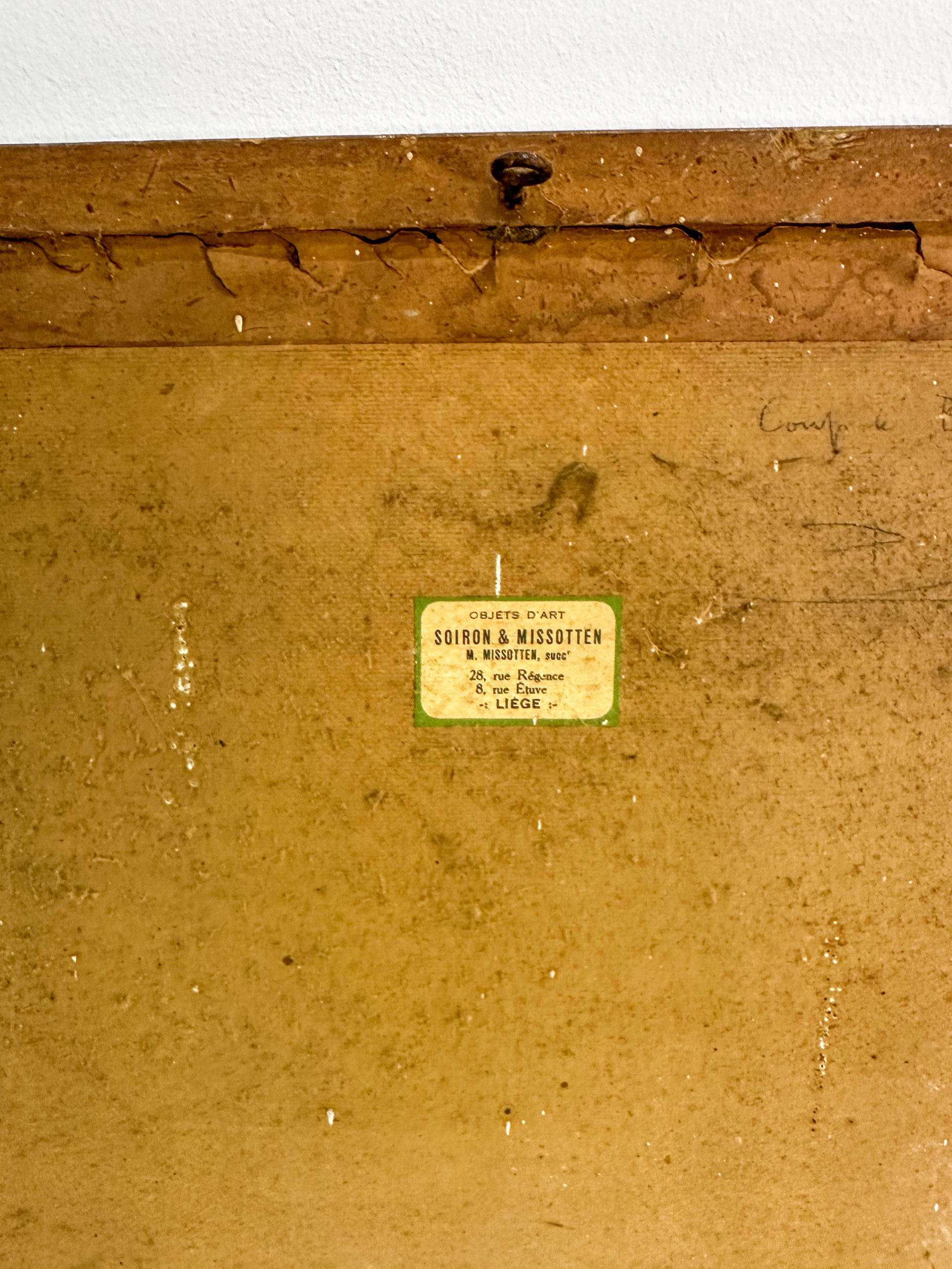 IMG_9199aurore morisse affaire conclue tableau daxhelet dessin lutteurs belge 20e siècle contemporain collectionneur décoration sport