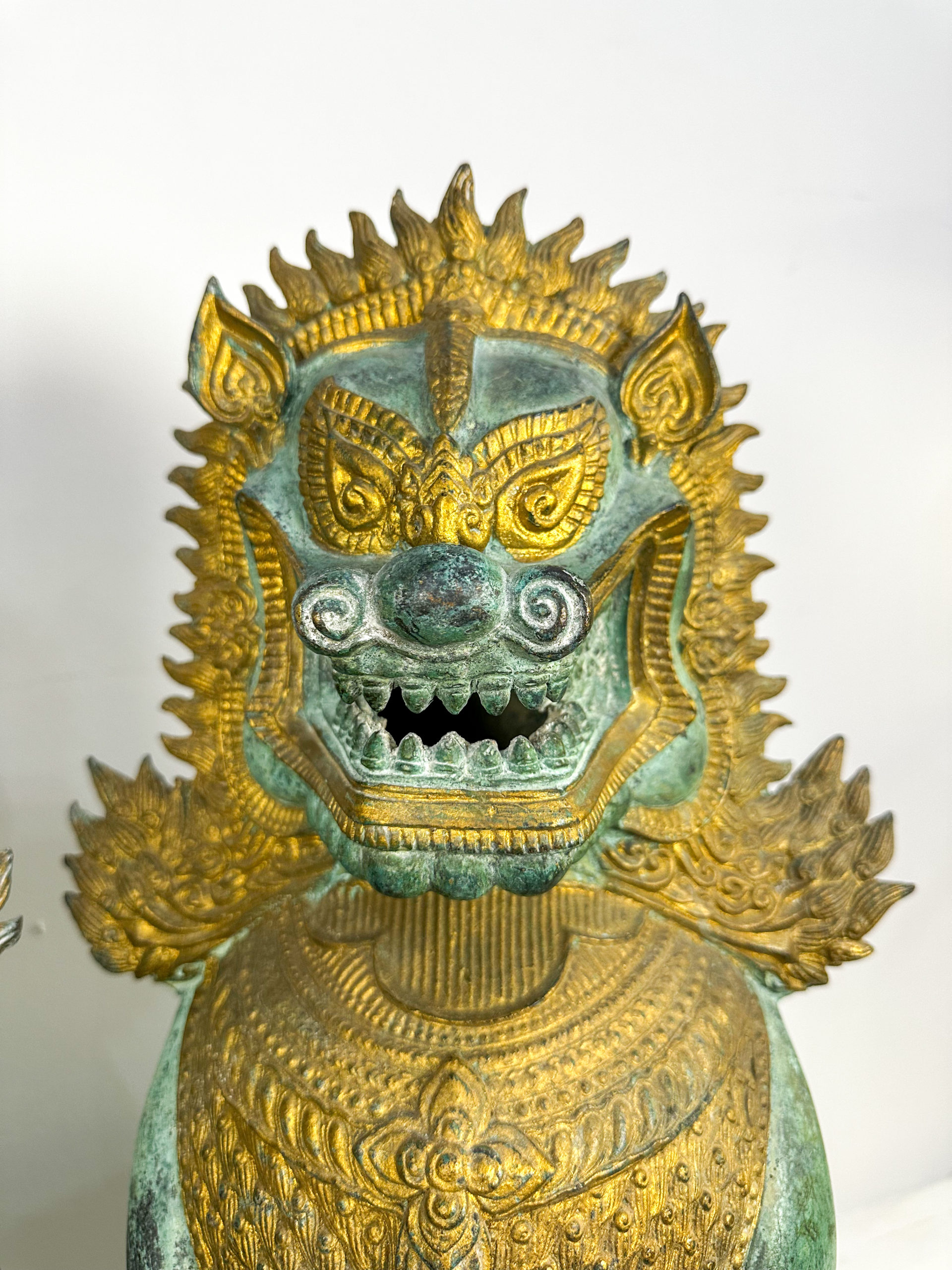 IMG_9220aurore morisse affaire conclue lions bronze cuivre asiatique décoration extérieure intérieur asie thailande collectionneur