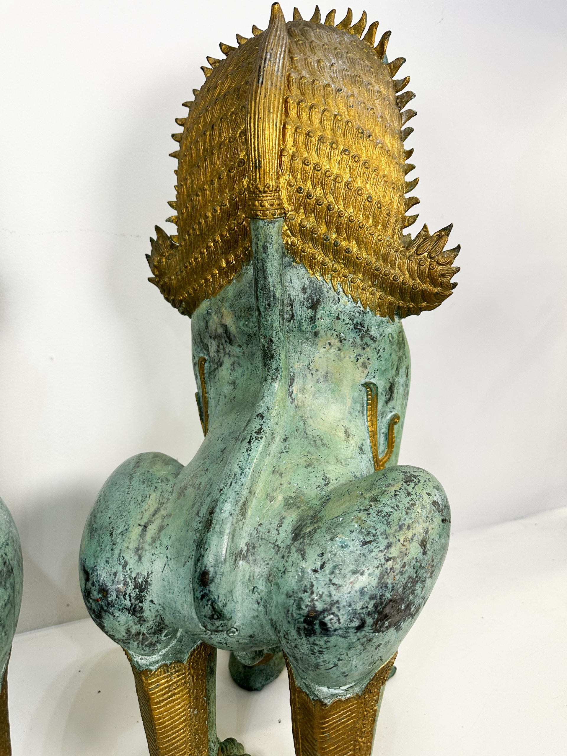 IMG_9225aurore morisse affaire conclue lions bronze cuivre asiatique décoration extérieure intérieur asie thailande collectionneur