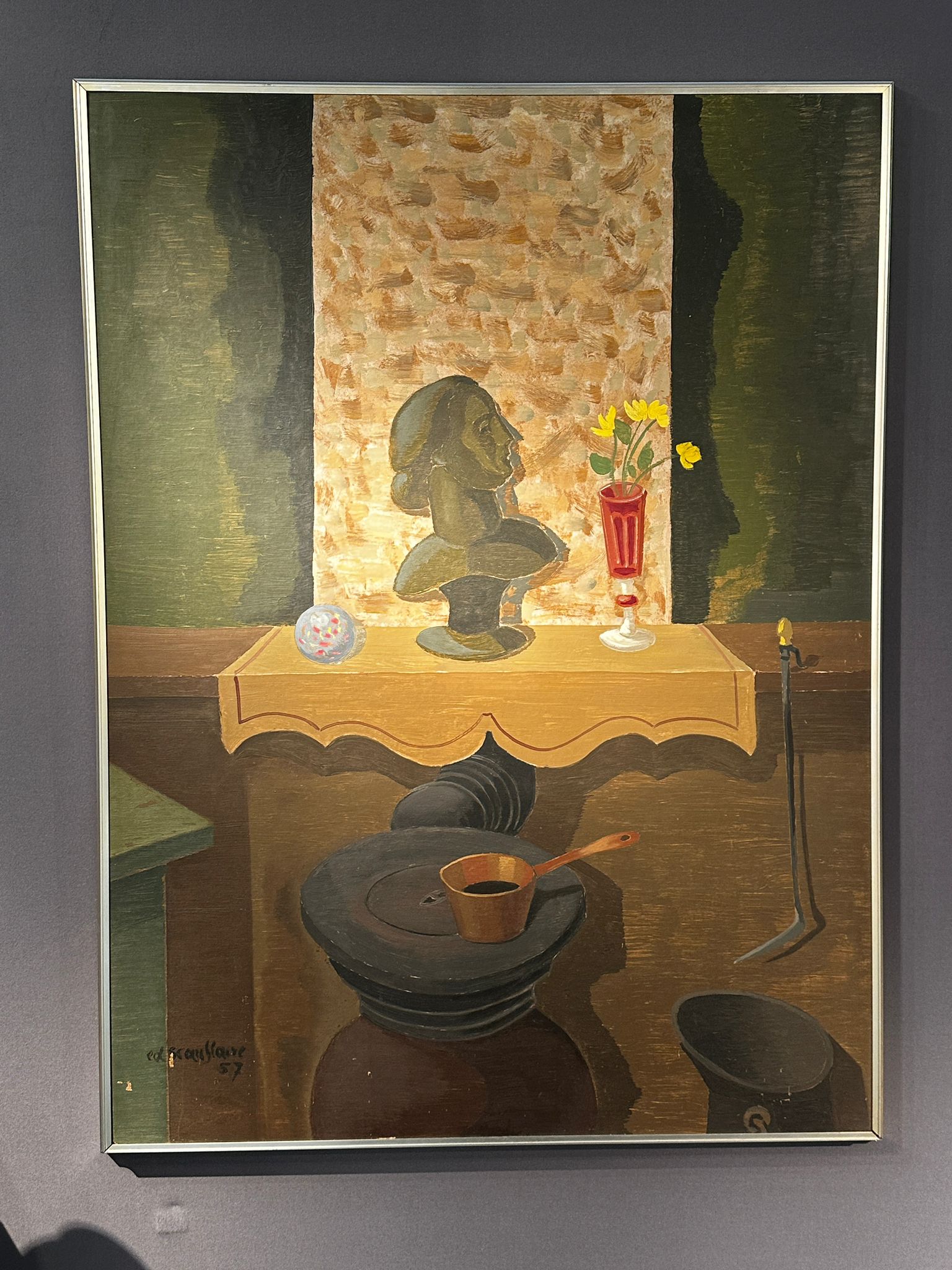 058a4dc4-3f92-441e-8820-629796c63b19aurore morisse affaire conclue tableau edgar scauflaire belge surréalisme naïf 20e siècle moderne contemporain collectionneur investissement décoration