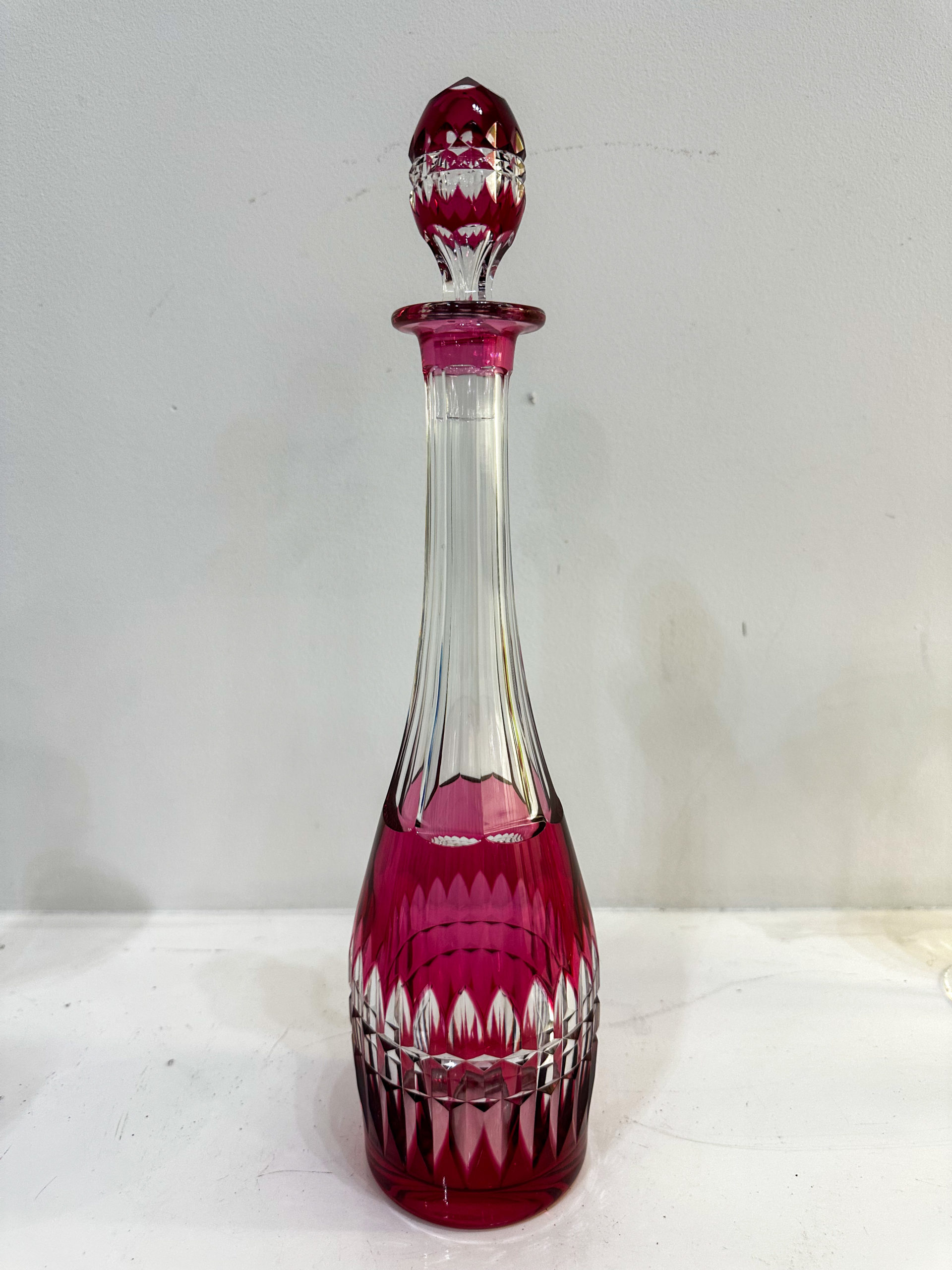 IMG_0416aurore morisse affaire conclue val saint lambert verres carafe cristal service de table art de la table couleur seconde main occasion vintage