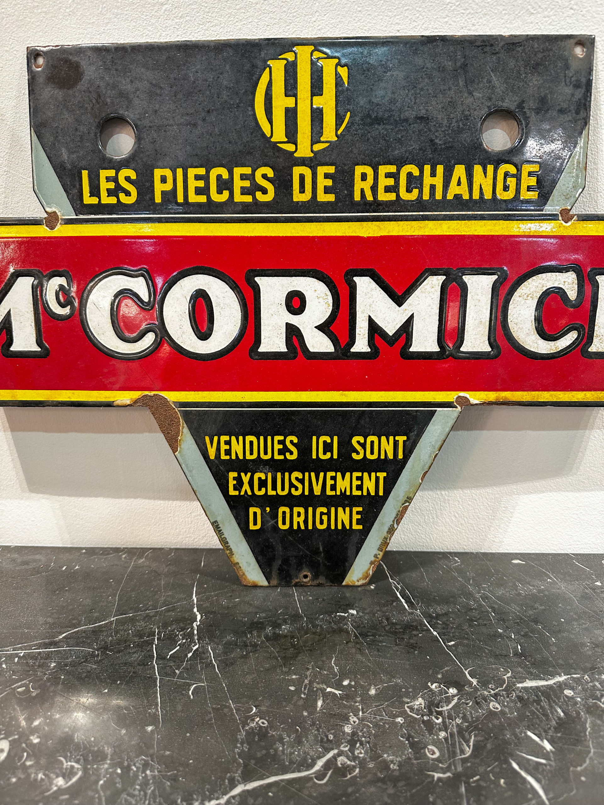 IMG_1174aurore morisse affaire conclue plaque émaillée décoration automobile publicité marketing mccormick vintage années 50 collection collectionneur