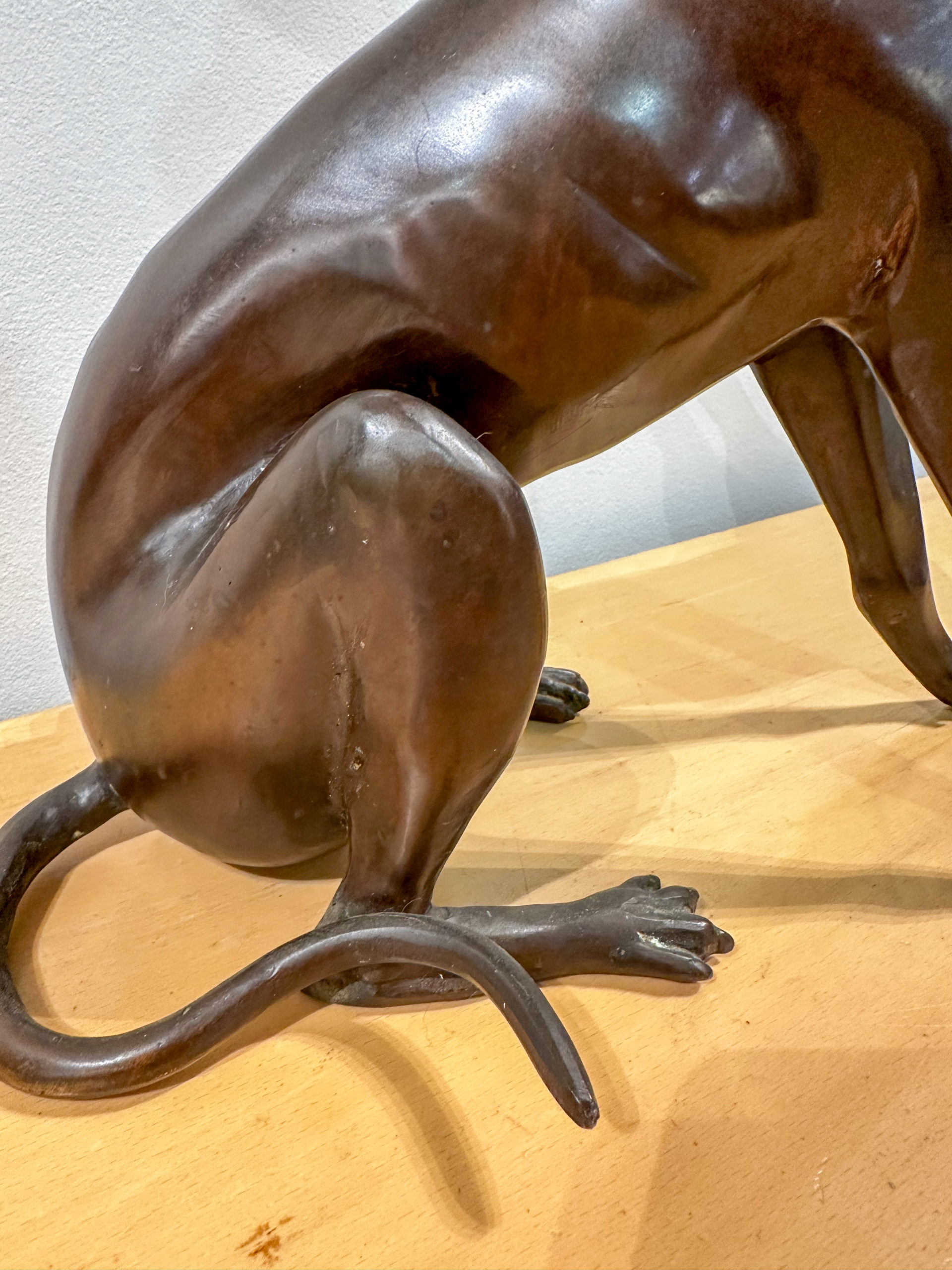 IMG_1362aurore morisse affaire conclue sculpture bronze animalier lévrier décoration animal 20e siècle moderne