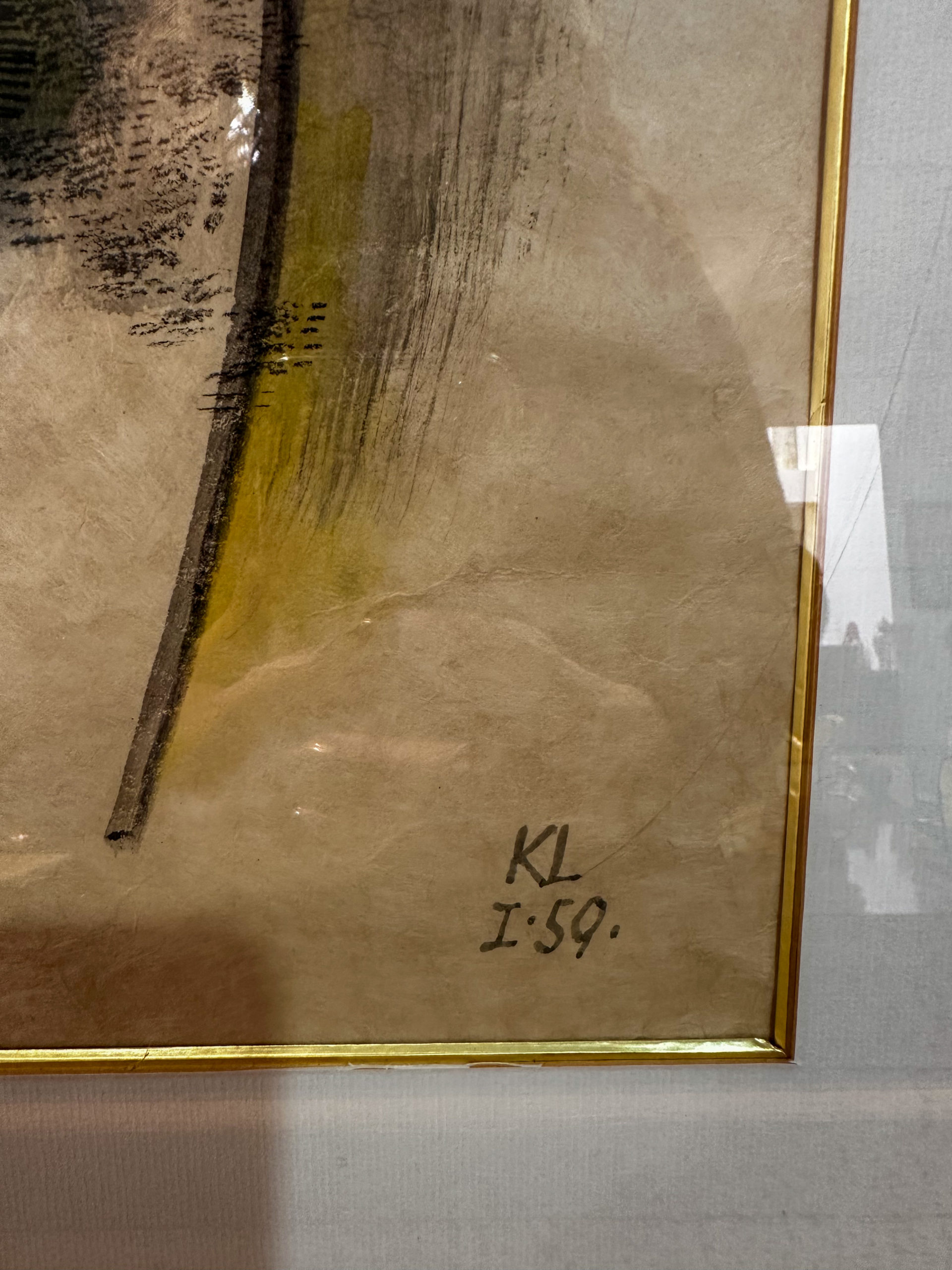 IMG_1411aurore morisse affaire conclue tableau papier encre kurt lewy abstraction 20e siècle allemand belge contemporain collection investissement