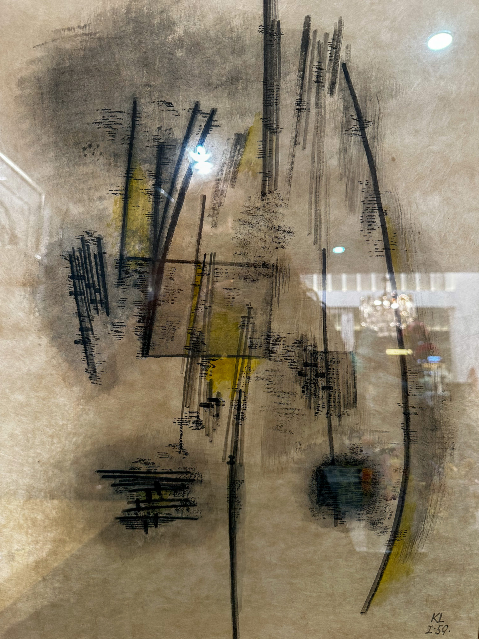 IMG_1412aurore morisse affaire conclue tableau papier encre kurt lewy abstraction 20e siècle allemand belge contemporain collection investissement