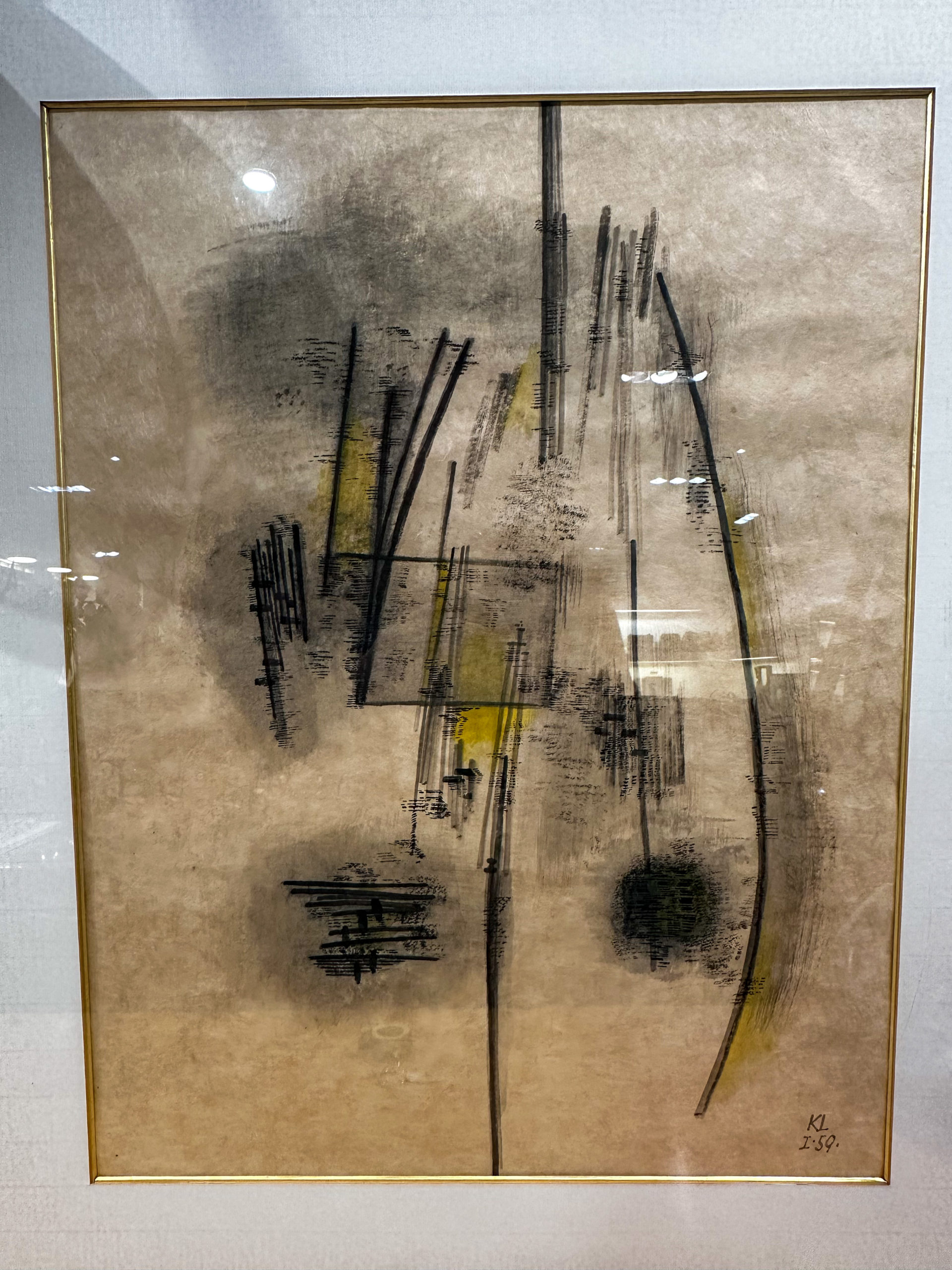 IMG_1413aurore morisse affaire conclue tableau papier encre kurt lewy abstraction 20e siècle allemand belge contemporain collection investissement