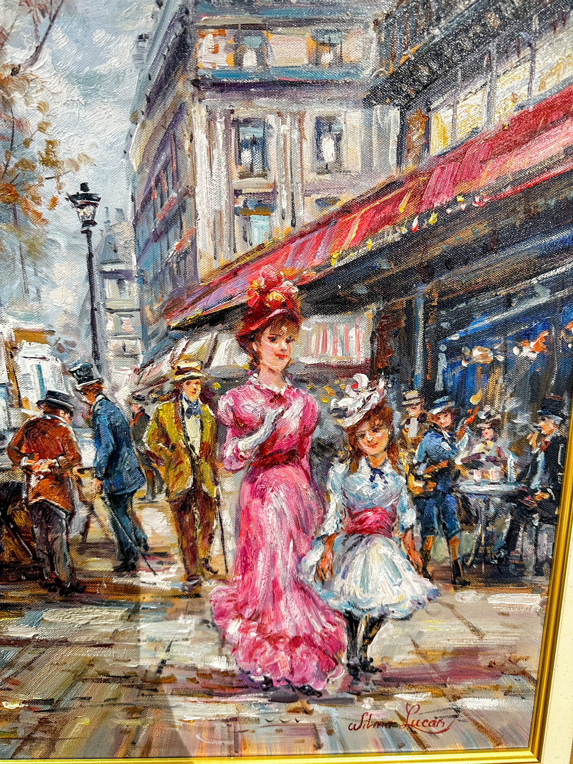 IMG_1478aurore morisse affaire conclue tableau wilma lucas artiste français 20e siècle paris 19e siècle sebastopol scène de genre décoration collection