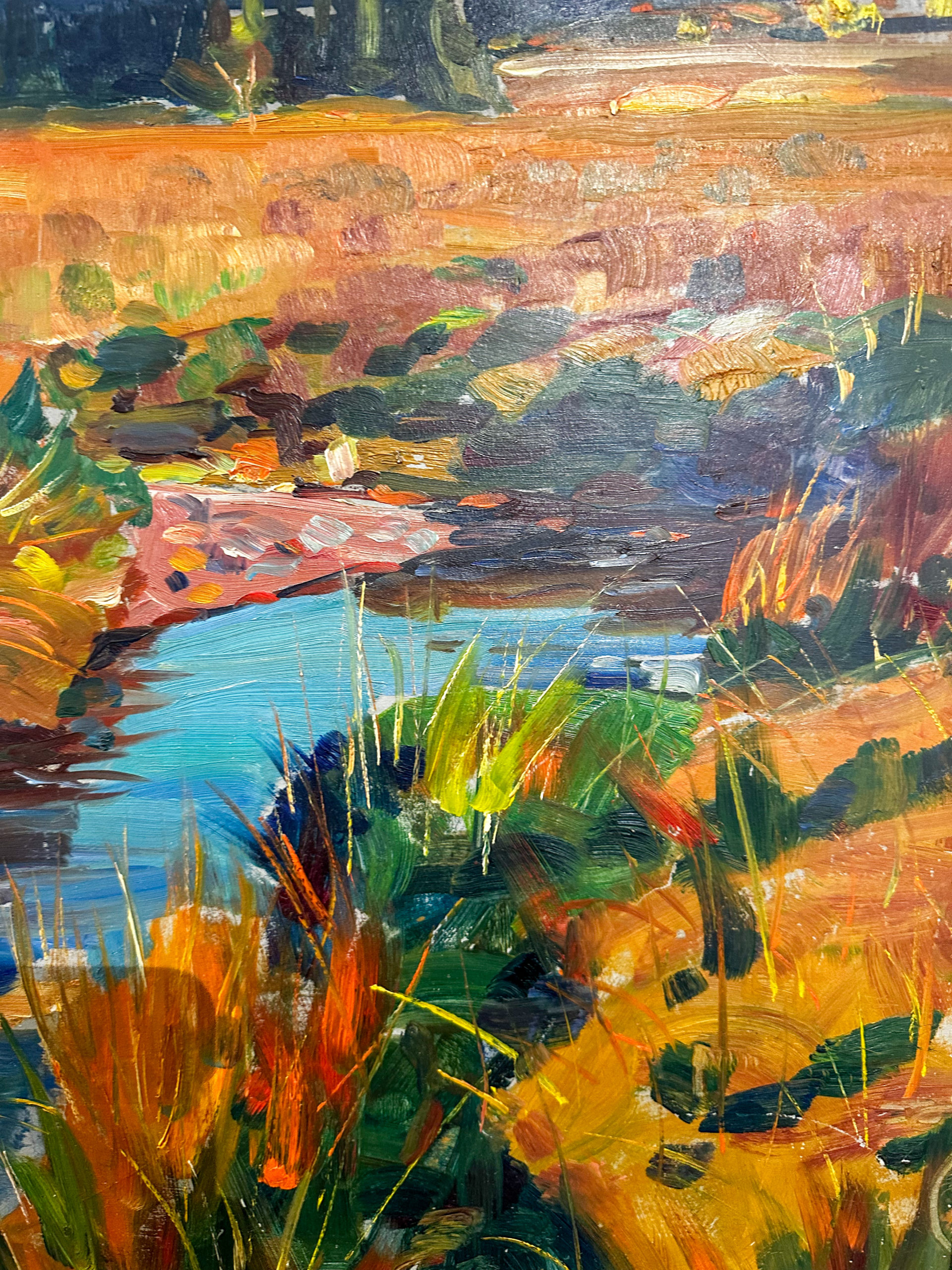 IMG_1486aurore morisse affaire conclue tableau lucien hock fagne paysage belge contemporain 20e siècle années 50 belgique collection décoration huile sur toile